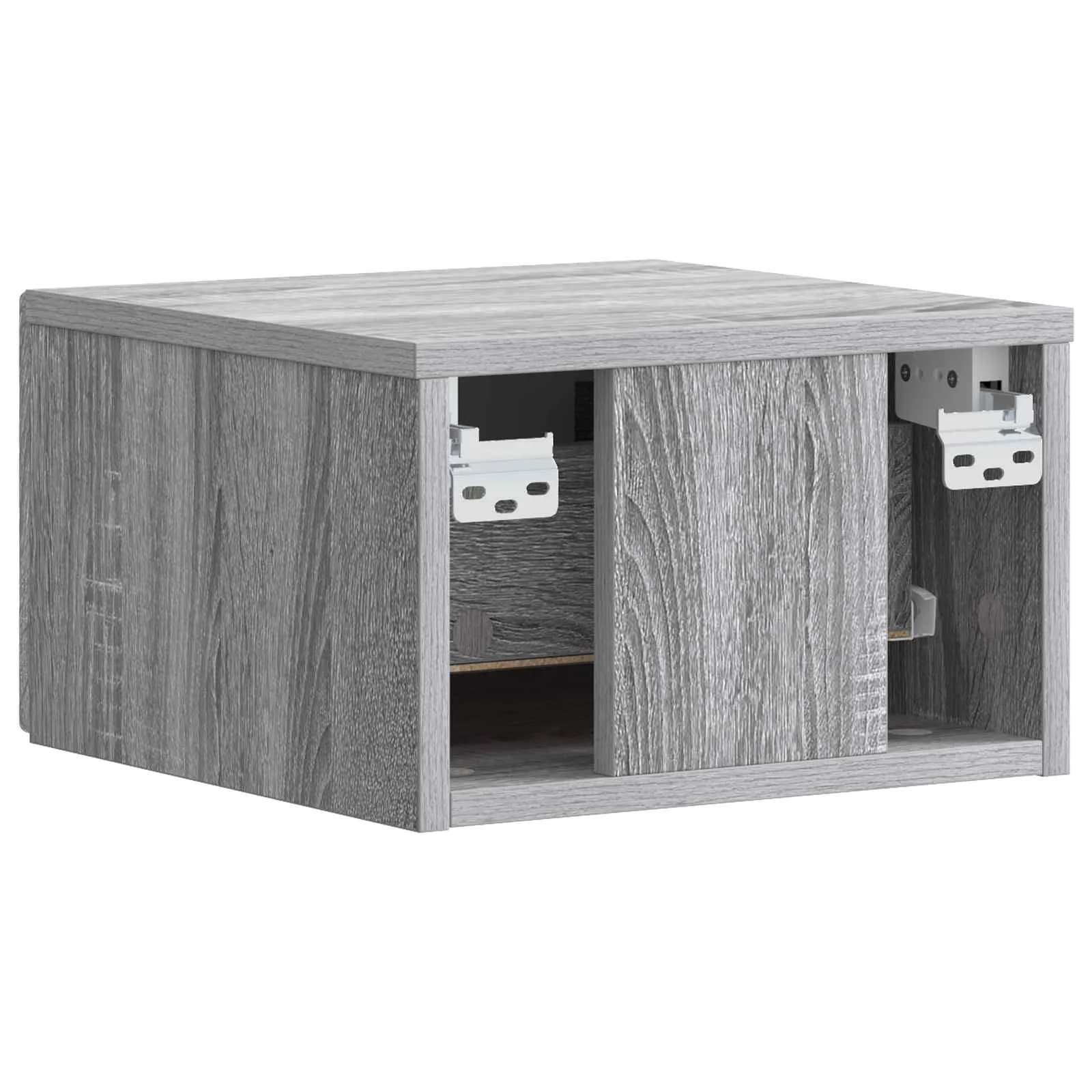 Stenski nočni omarici Siva Sonoma 49 x 34,5 x 20 cm - slika 6