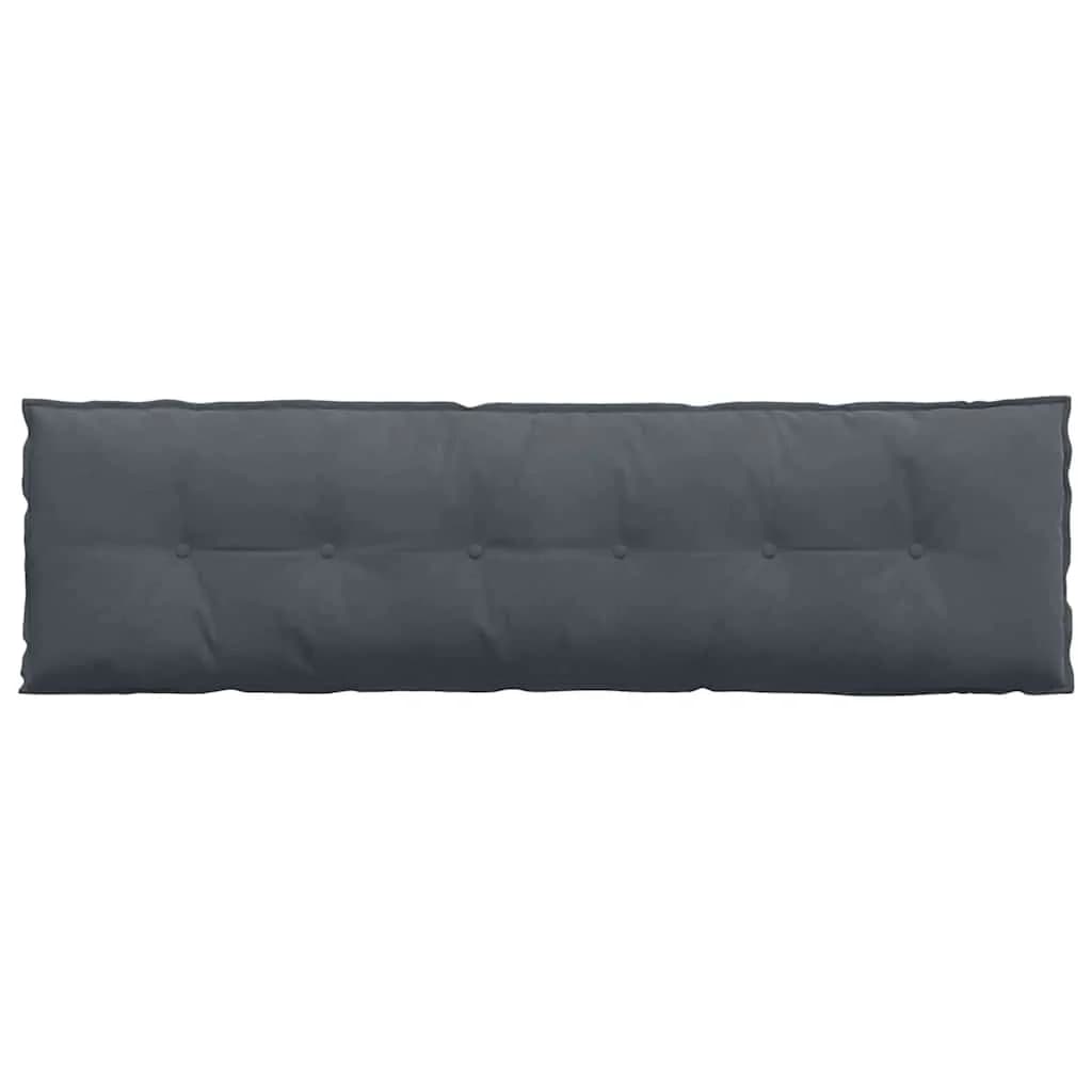 Poglavni vzglavnik Temno siva 180 x 50 cm Žametna tkanina - slika 6