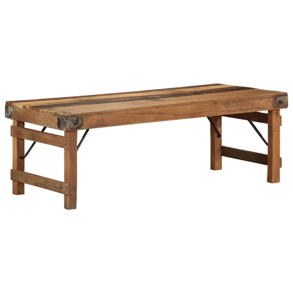 Klubska miza Rjava 110 x 55 x 40 cm Trdna obnovljena les