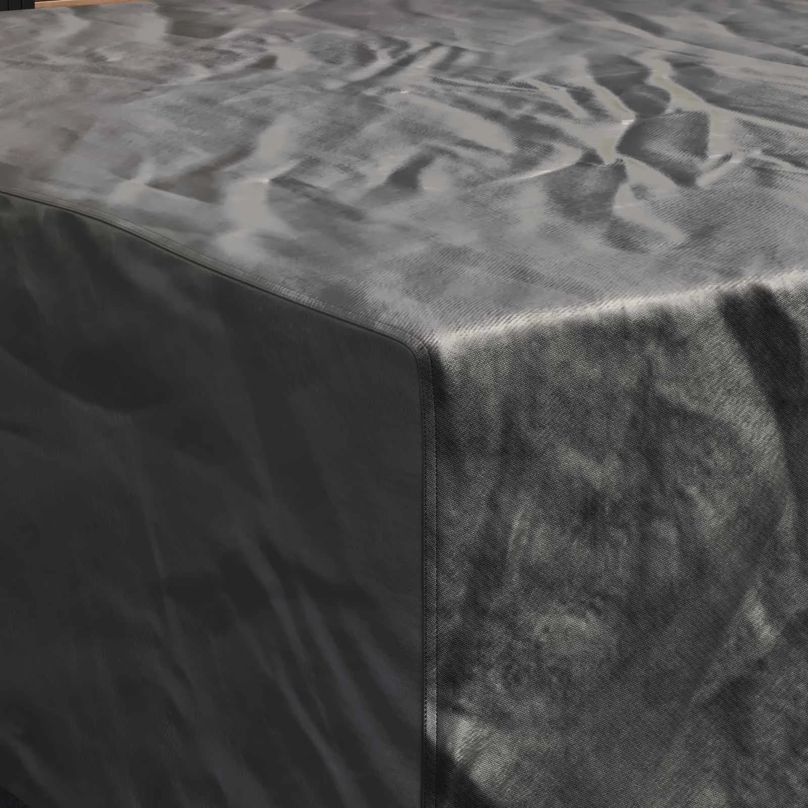Prevleka za pohištvo Enobarvno Črna 220 x 220 x 70 cm 600D - slika 4