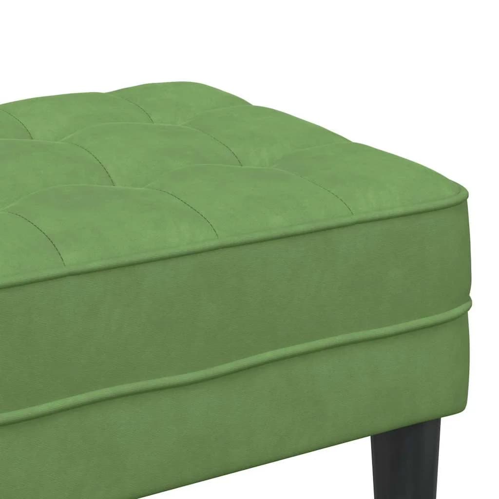 klop z blazino Svetlo zelena 113 x 57 x 39 cm Žamet - slika 7