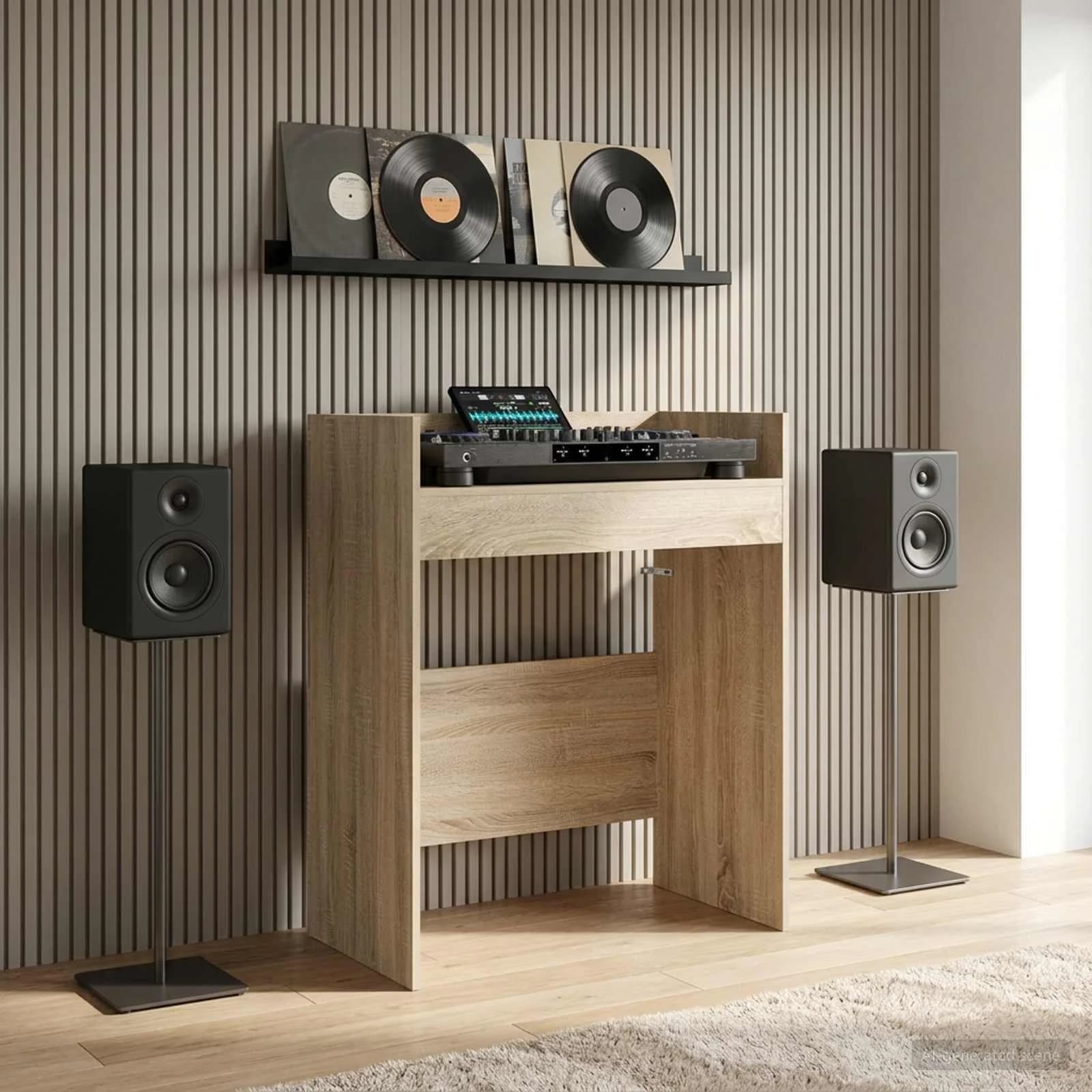 DJ miza Sonoma hrast 82 x 45 x 102 cm Inženirski les
