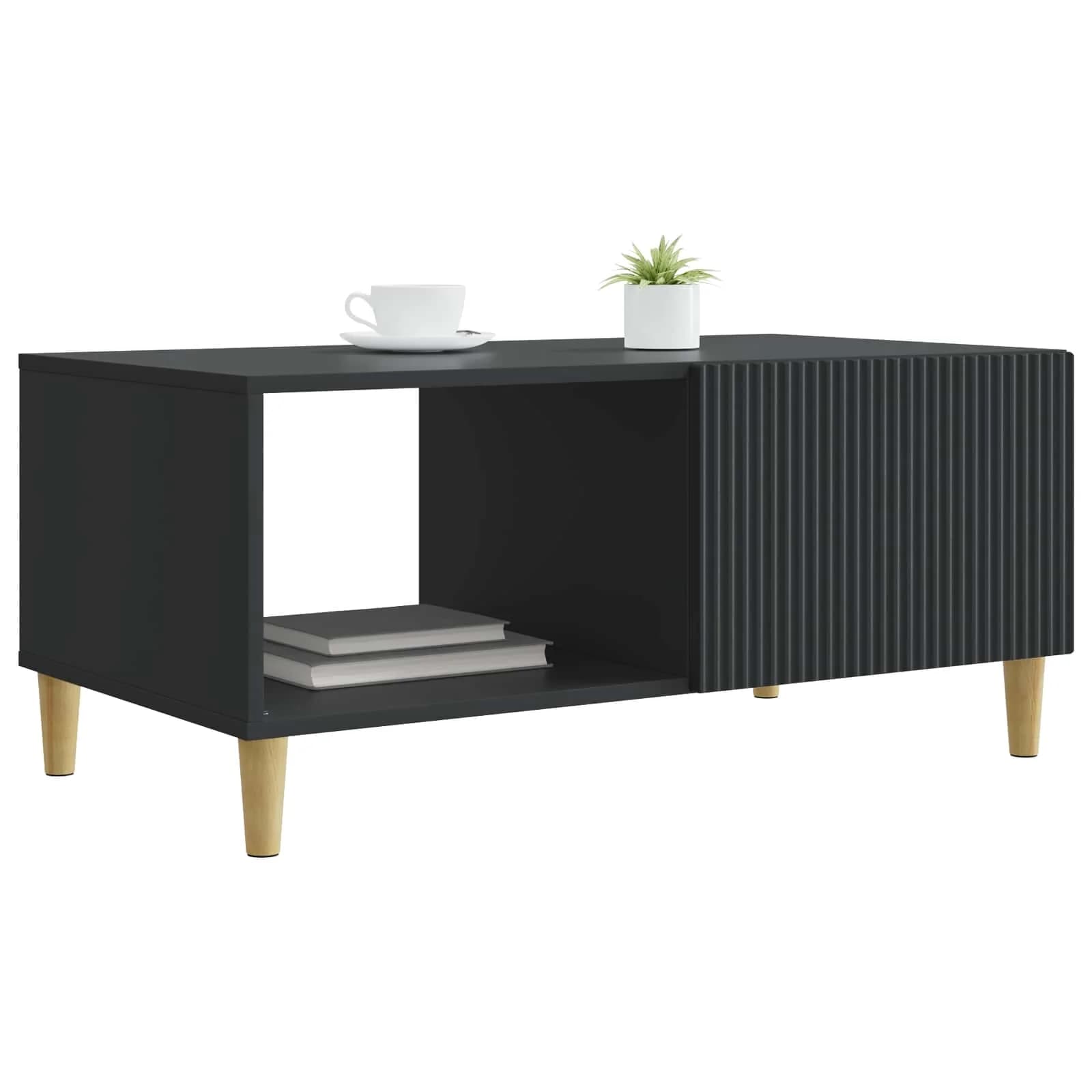 Klubska miza Črna 90 x 50 x 40 cm Inženirski les - slika 3