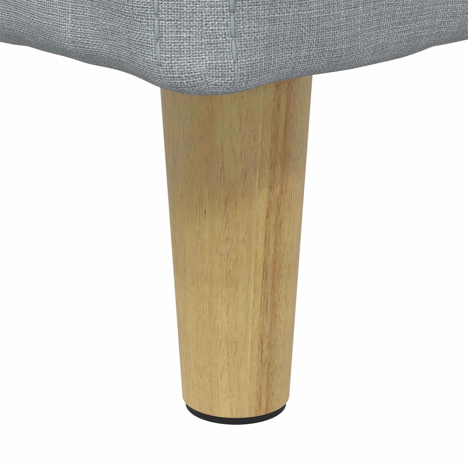 Shranjevalna tabureta Svetlo siva 80 x 80 x 45 cm blago - slika 8