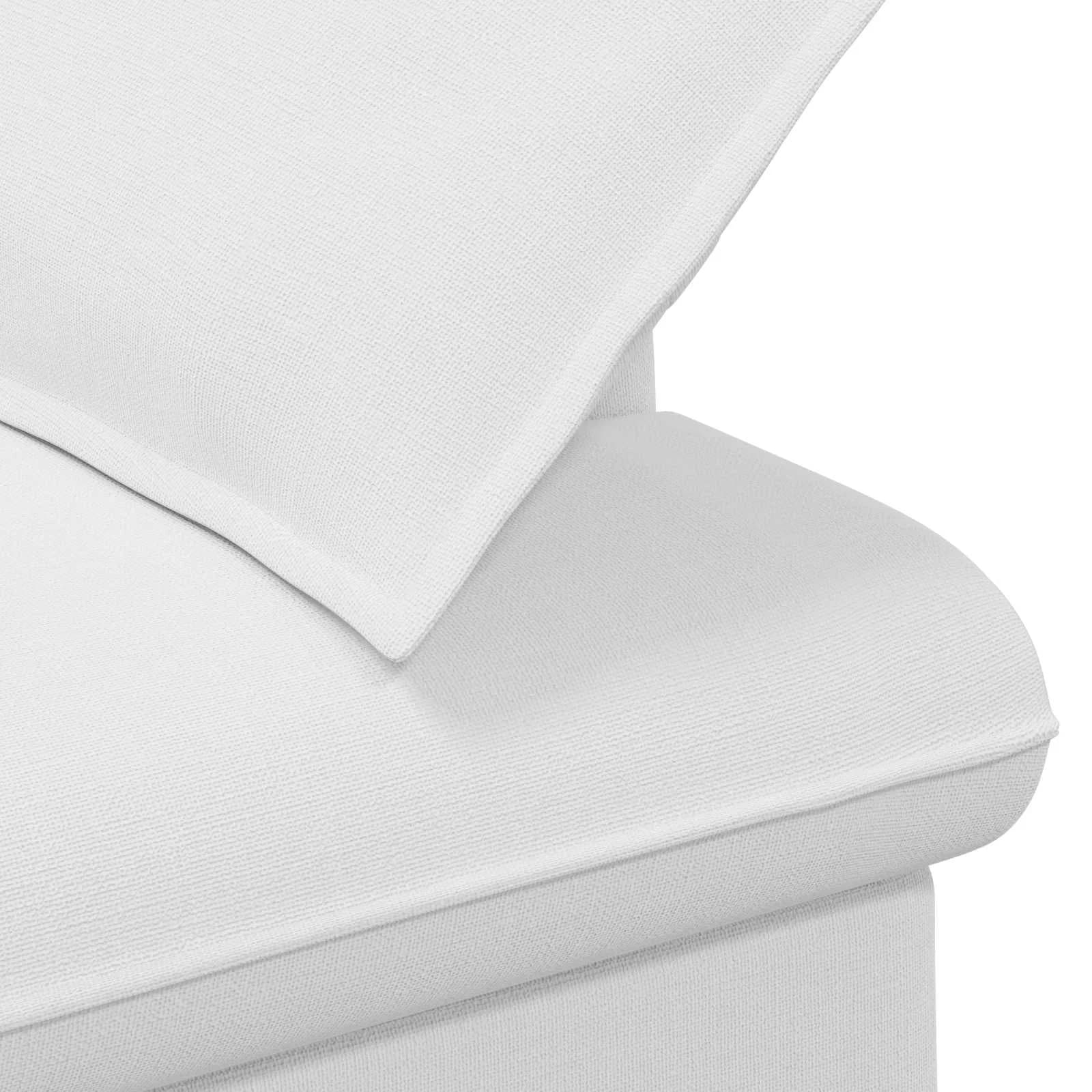 Dvojnica s gumbi Bela 111 x 68 x 80 cm Blago - slika 6