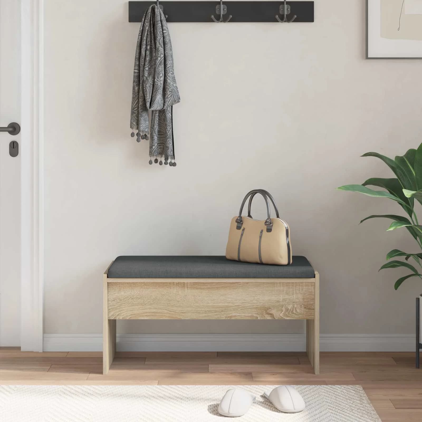 Haldna klop z blazino Sonoma hrast 83 x 38 x 40 cm - slika 4