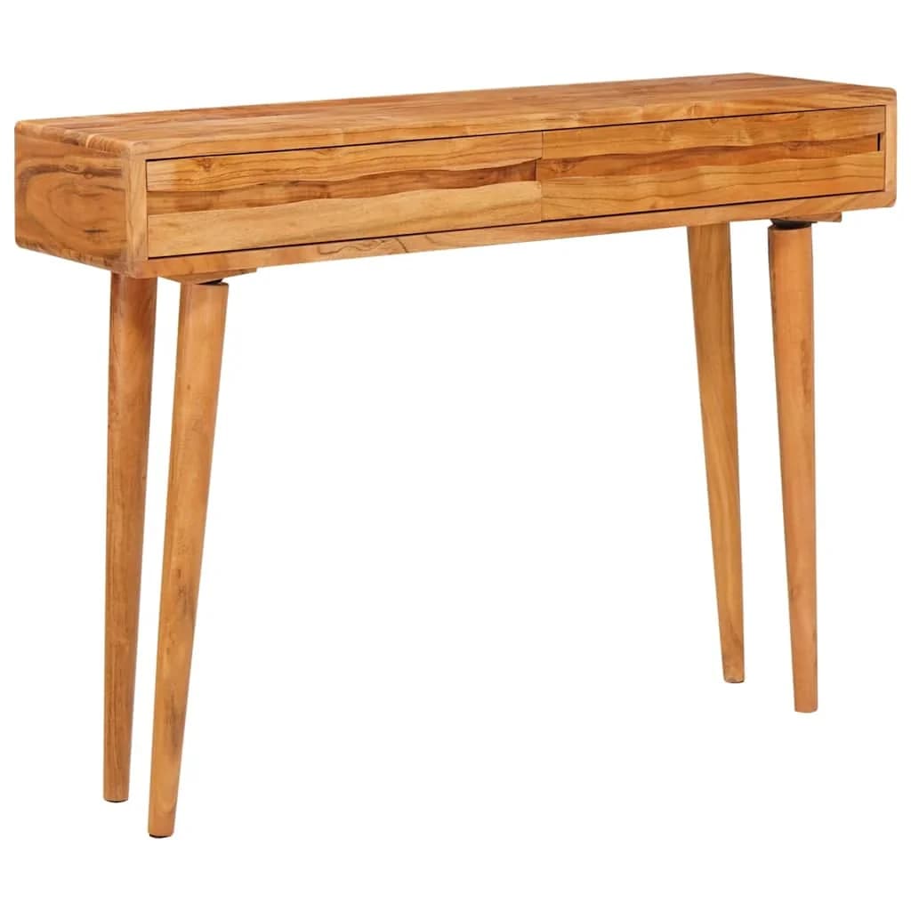 Konzolna miza Rjava 110 x 30 x 80 cm Masiven les akacije - slika 3
