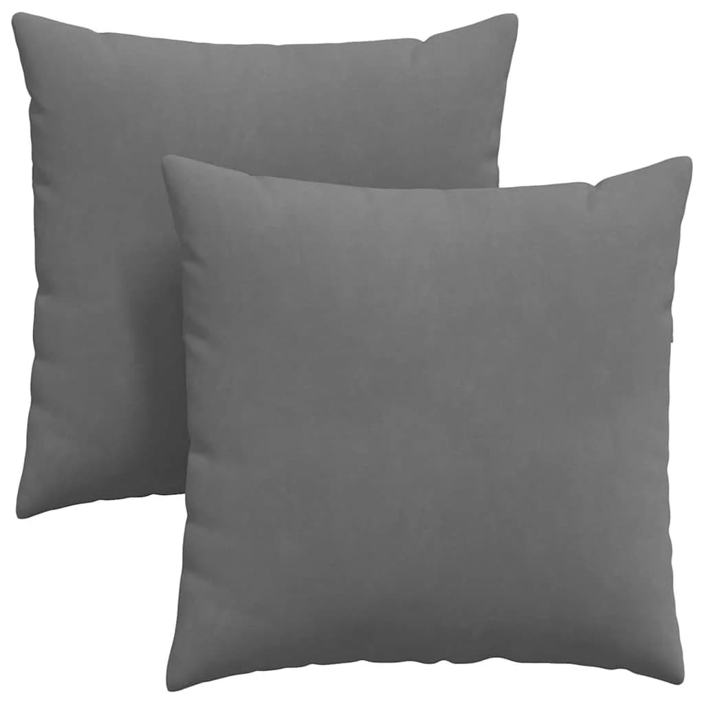 Blazine za kavč 2 pcs Temno siva 80 x 80 cm blago - slika 2