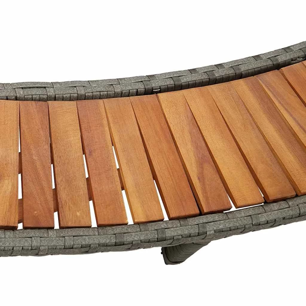 Hot Tub Surround s shranjevanjem in leseno stopnico Grey - slika 8