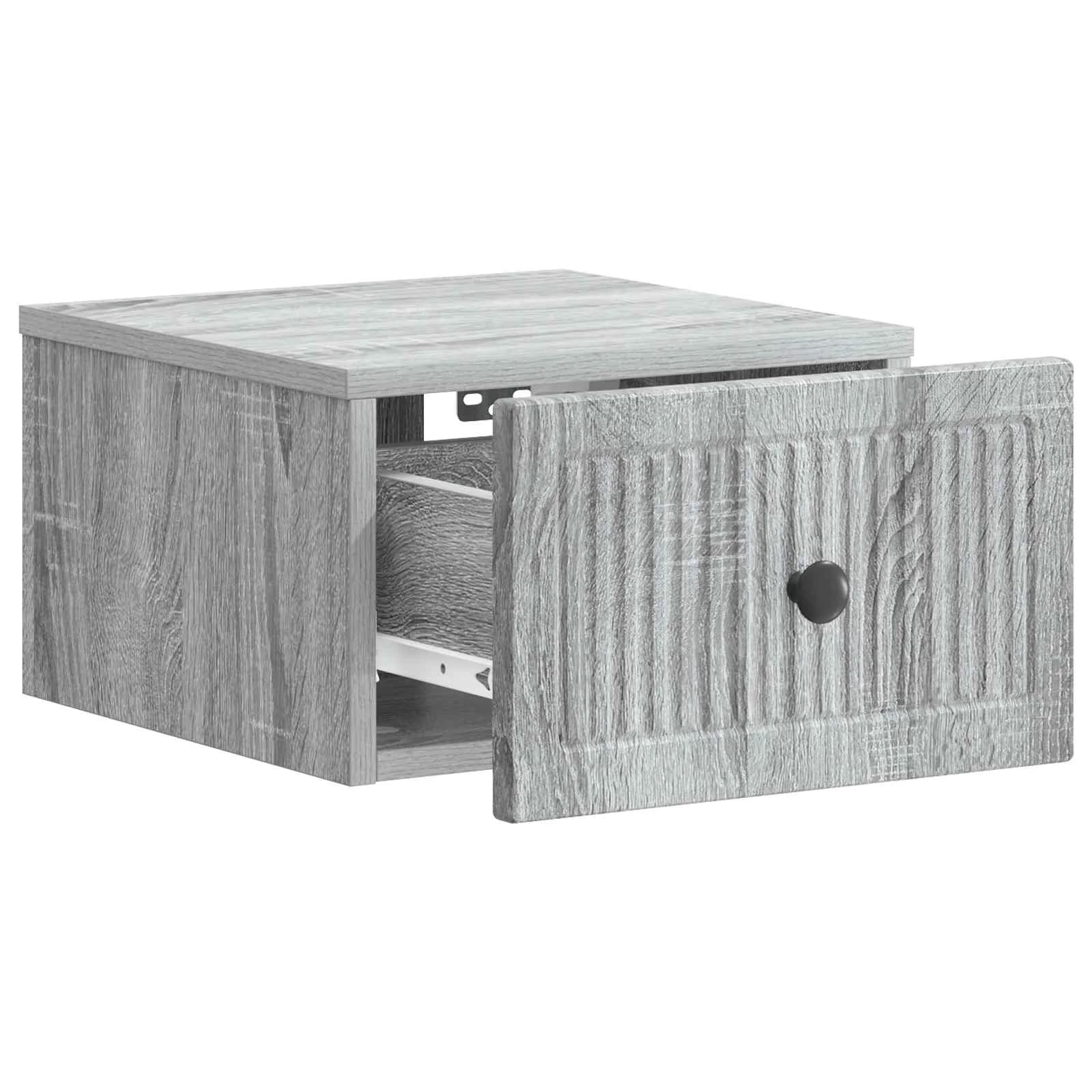 Stenski nočni omarici 2 kos Siva Sonoma 33 x 34,5 x 20 cm - slika 6