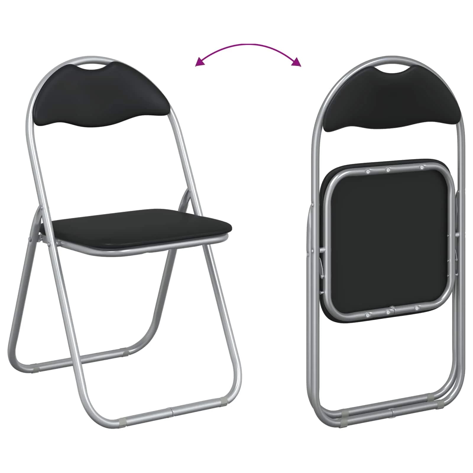 Zložljiva stolica 2 pcs Črna in siva 48 x 43,5 x 81 cm - slika 11