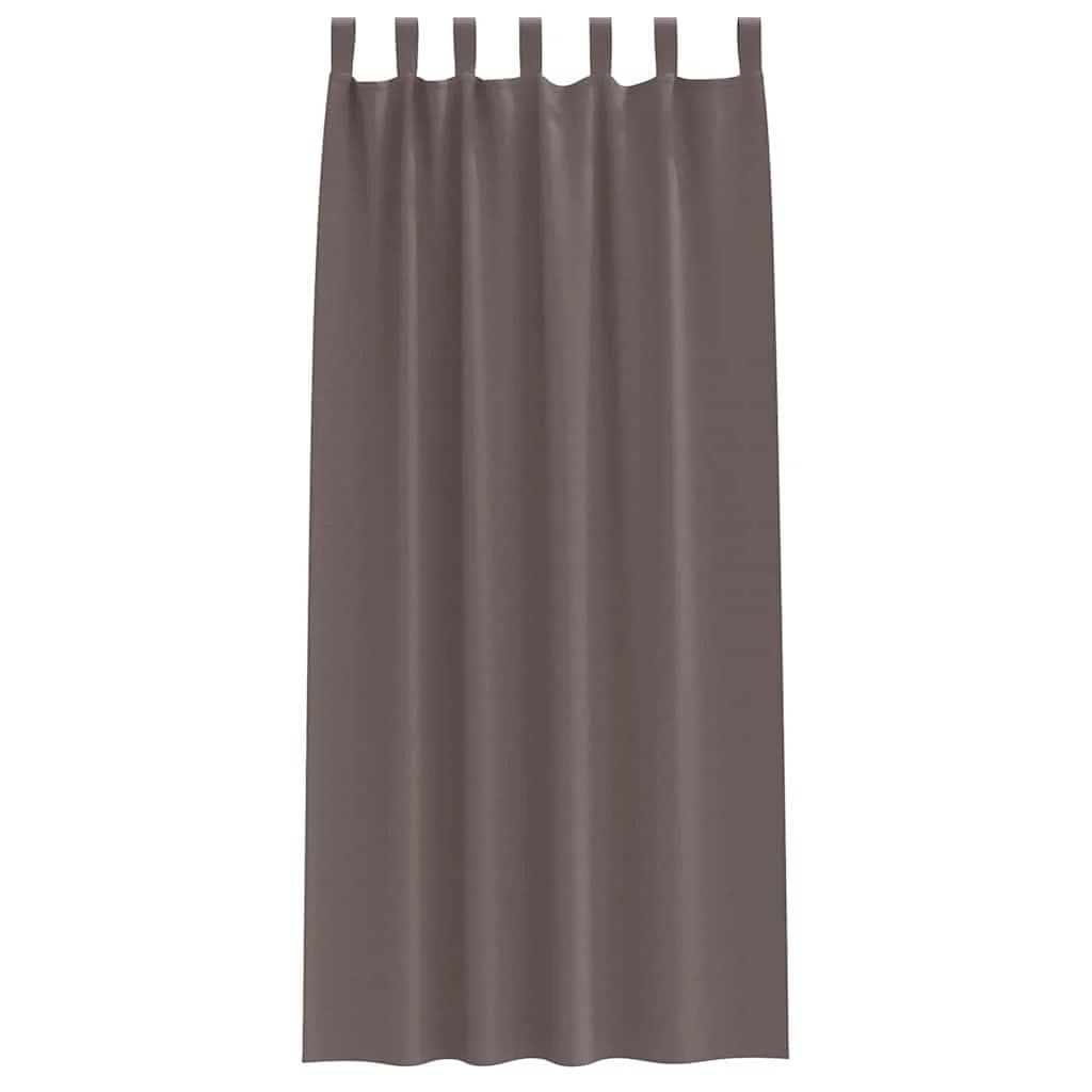 Zavese za zatemnitev z obroči 2 kos Temno rjava 260 x 140 cm - slika 4