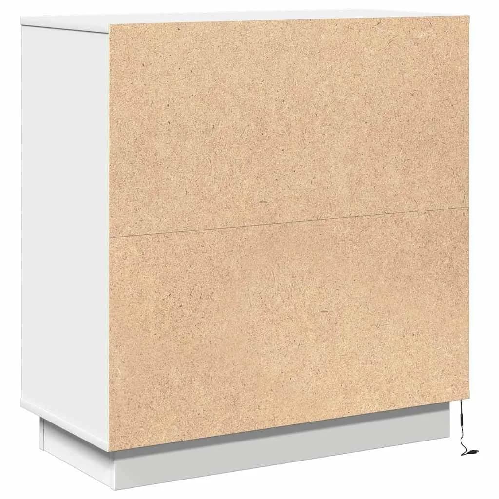 Nočna omarica Bela 71 x 34,5 x 75 cm Inženirski les - slika 8