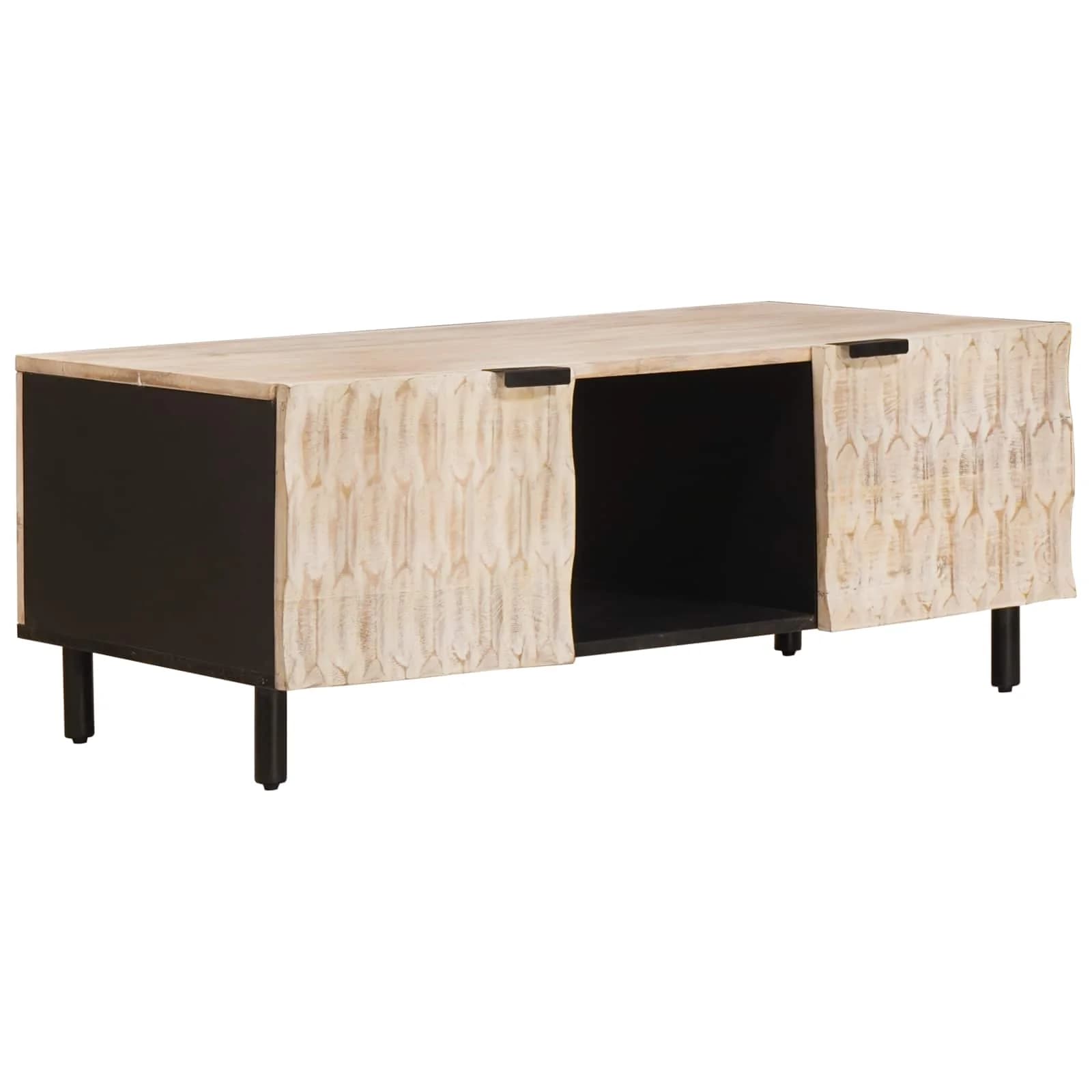 Klubska miza Bela 100 x 54 x 40 cm Masiven les manga
