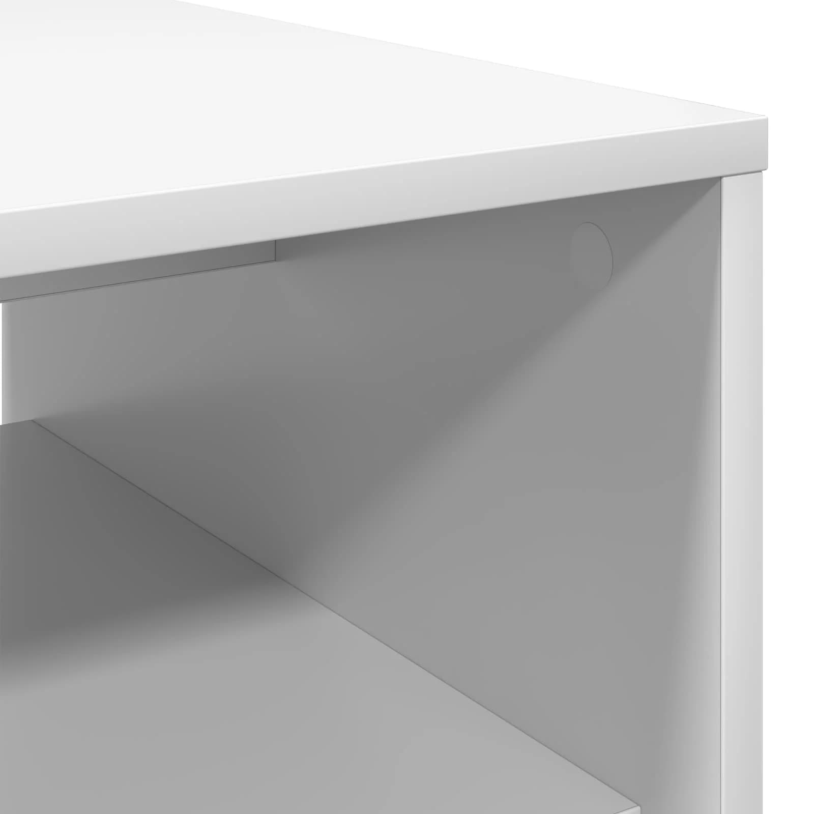 Klubska miza Bela 80 x 50 x 40 cm Inženirski les - slika 8