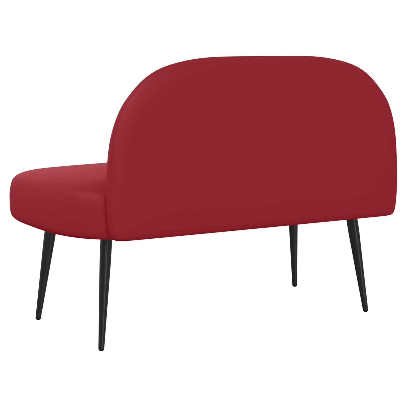 Oblazinjena klop z naslonom vinsko rdeča 110 x 60 x 76 cm - slika 4
