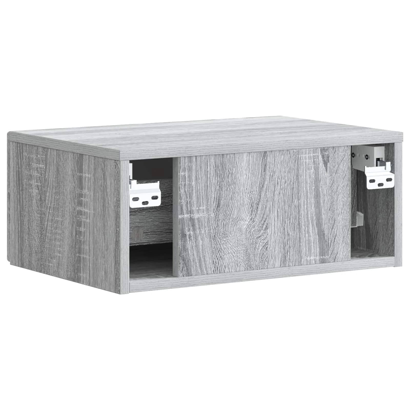 Nočna omarica Siva Sonoma 49 x 34,5 x 20 cm Inženirski les - slika 7