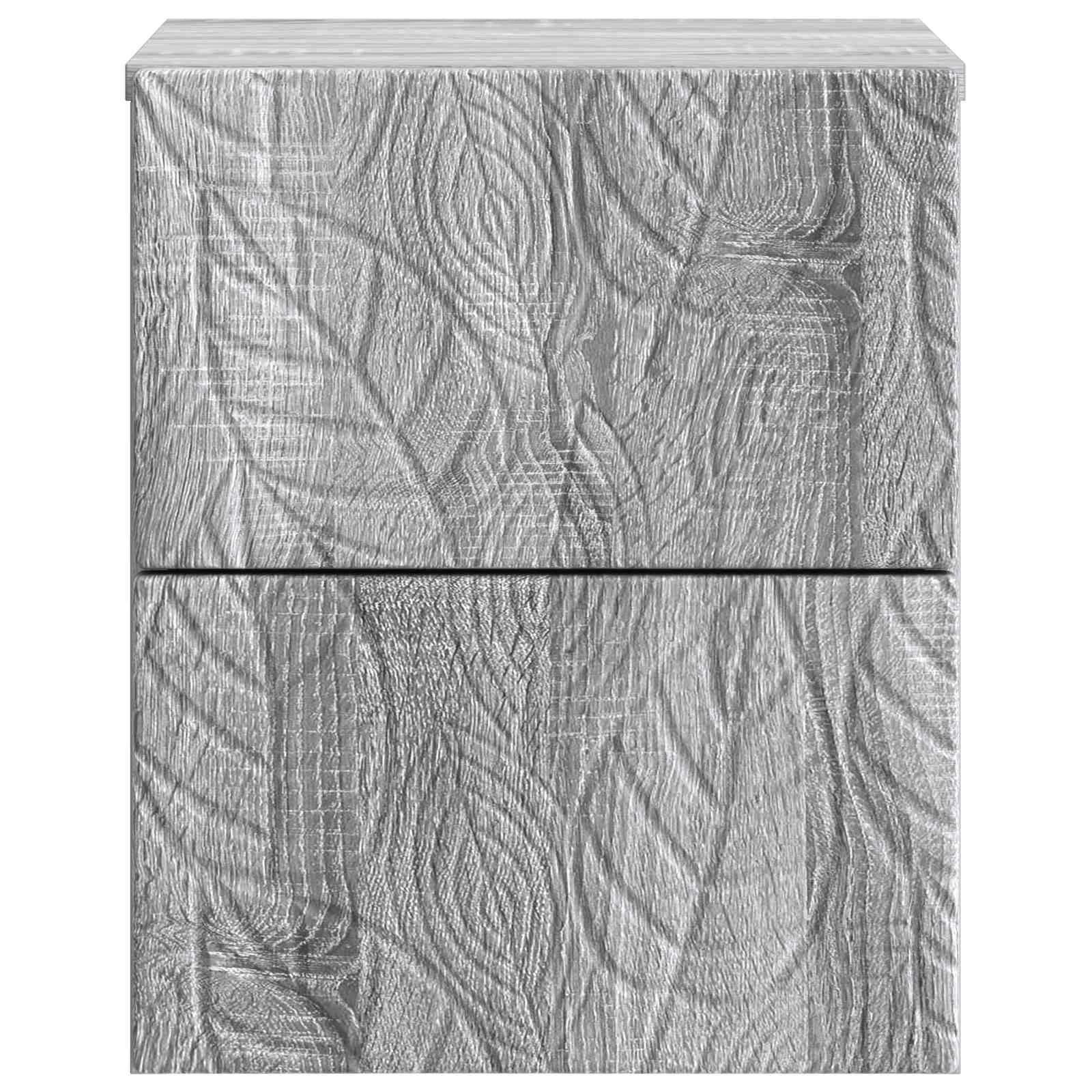 Stenski nočni omarici 2 kos Siva Sonoma 34,5 x 33 x 40 cm - slika 6