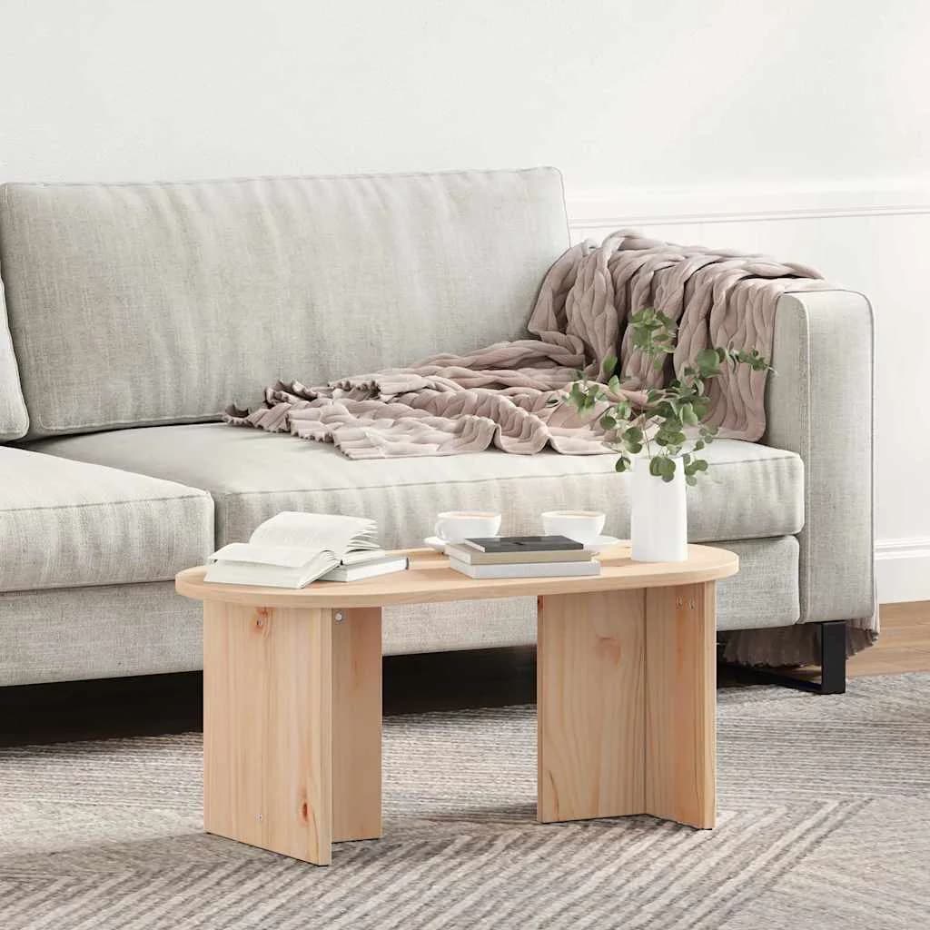 Klubska miza Naravna 80 x 39,5 x 35 cm Trden borov les - slika 4