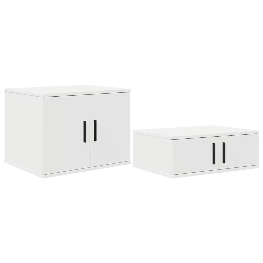 Omarica za shranjevanje 2 kos Bela 103 x 41 x 40 cm - slika 2