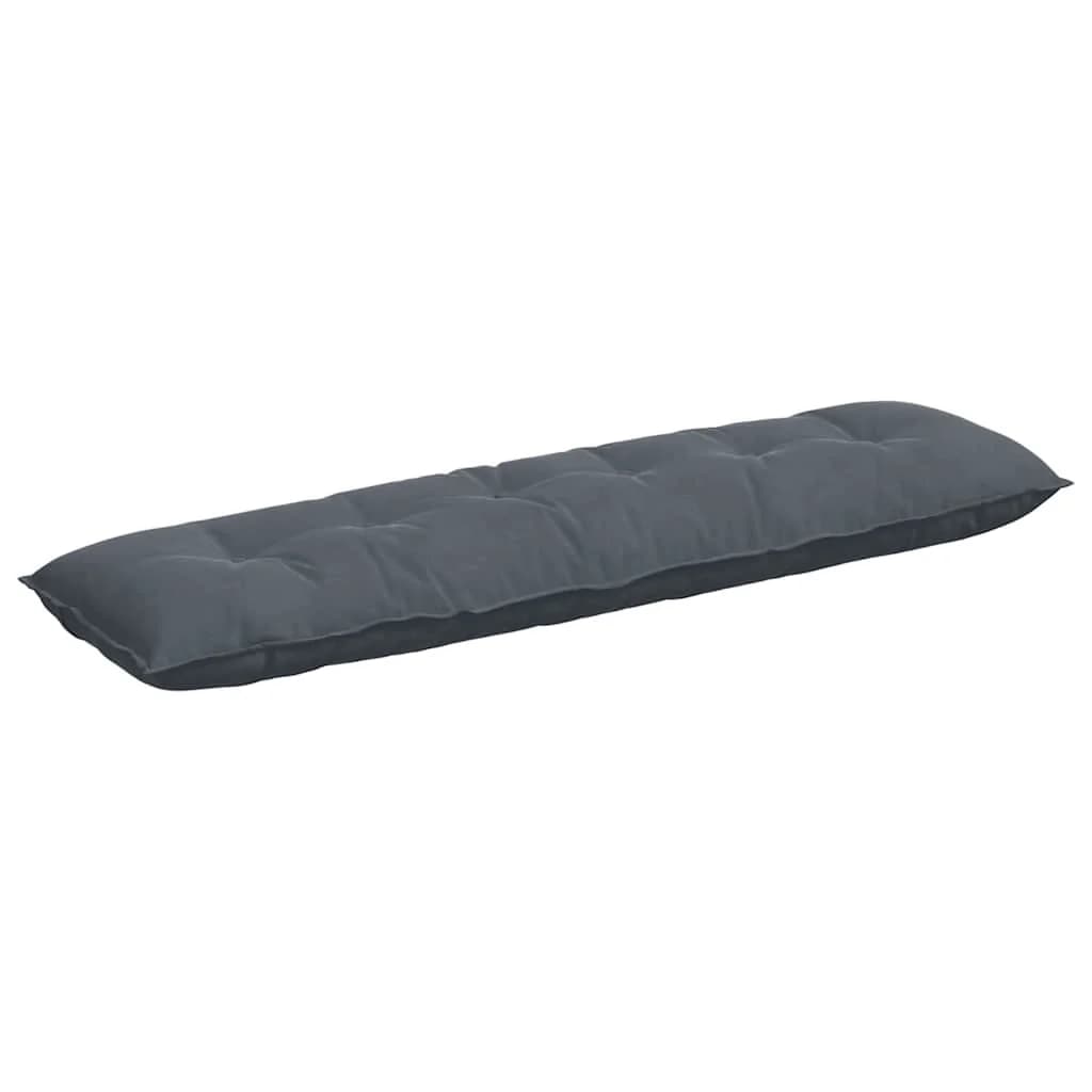 Poglavni vzglavnik Temno siva 180 x 50 cm Žametna tkanina - slika 2