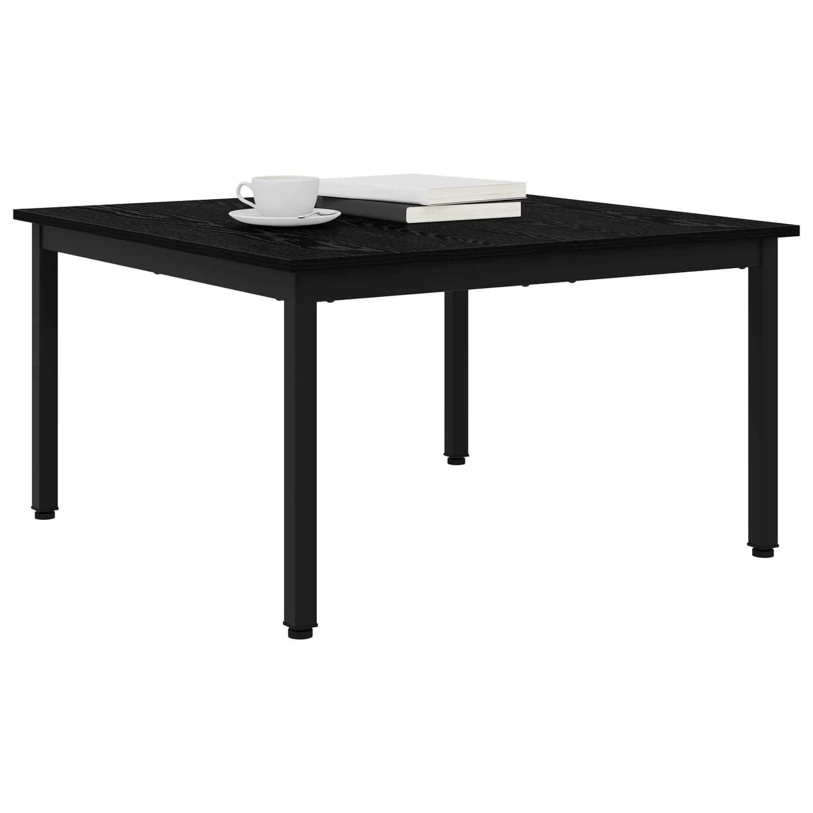 Klubska miza Črna Orehovina 80 x 80 x 45 cm Inženirski les - slika 3