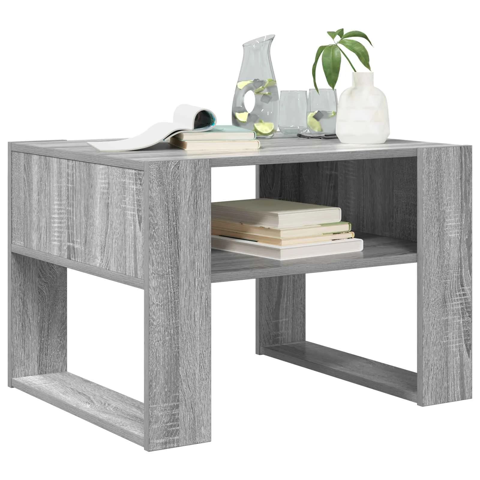 Klubska miza Siva Sonoma 66 x 53 x 45 cm Inženirski les - slika 3