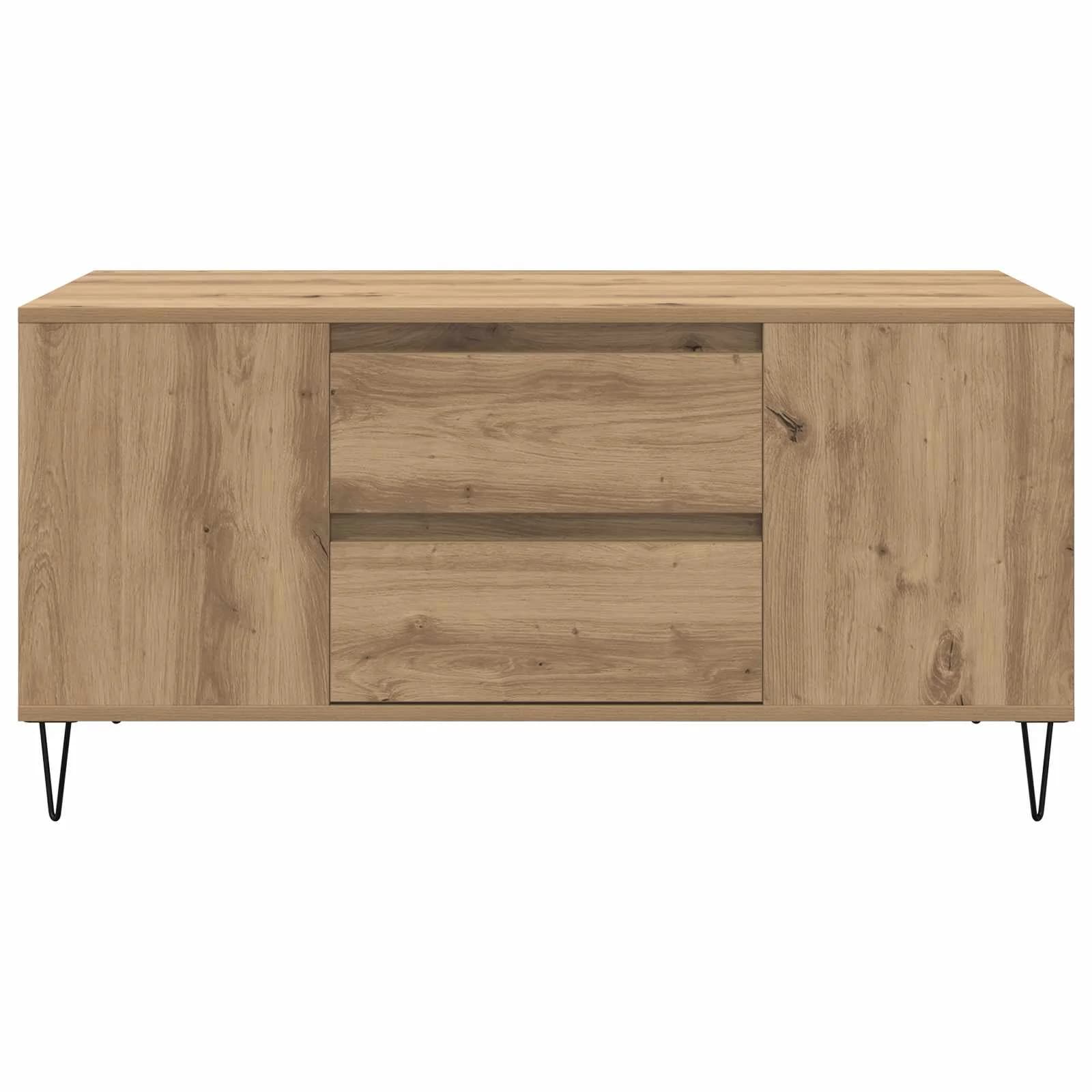 Klubska miza Umetni hrast 102 x 44,5 x 50 cm Inženirski les - slika 6