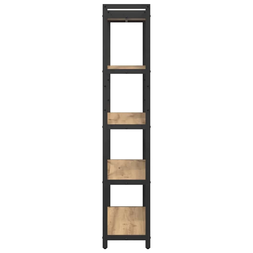 Knjižna polica 80 x 30 x 155 cm Inženirski les Umetni hrast - slika 6