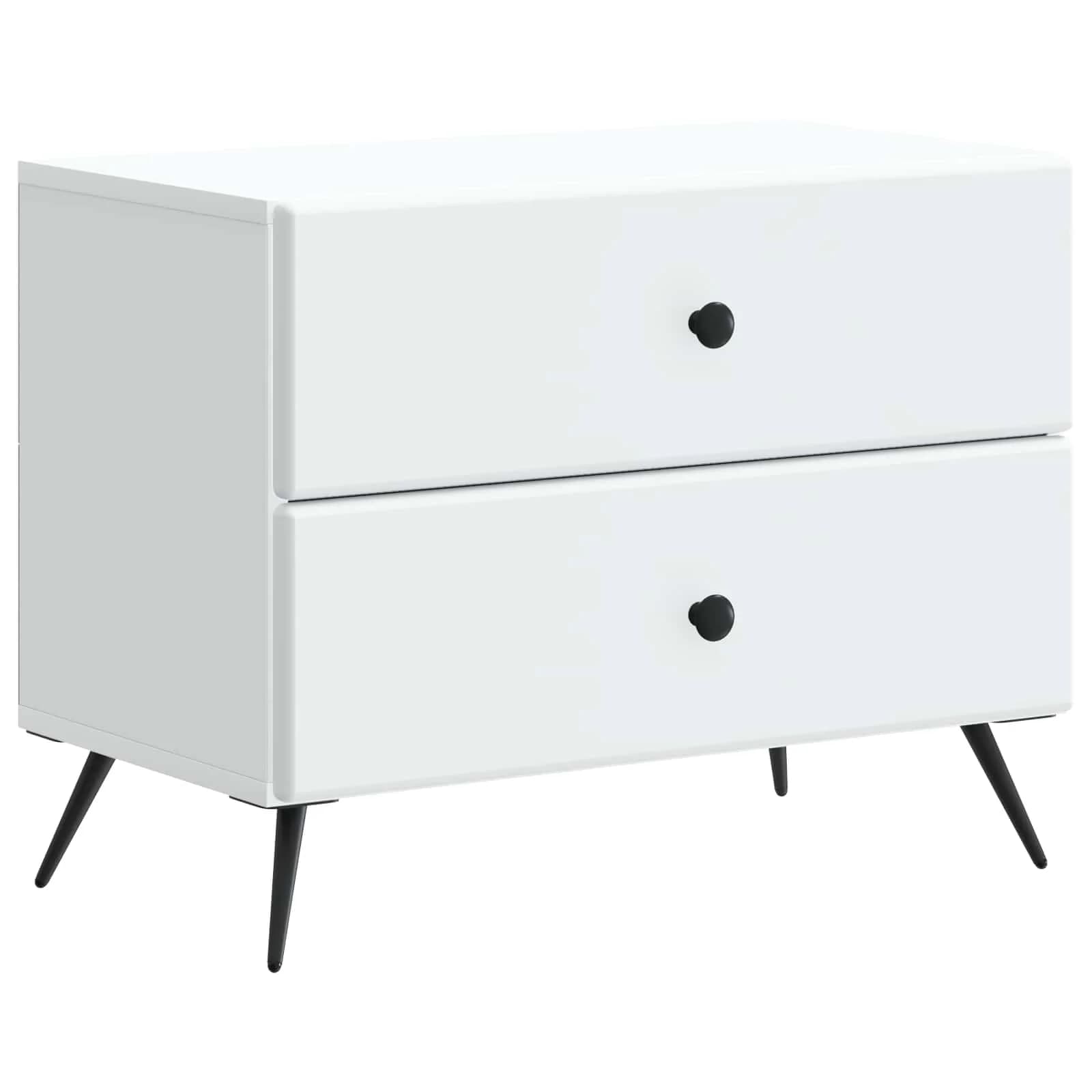 Nočna omarica Bela 62 x 34,5 x 47,5 cm Inženirski les - slika 2