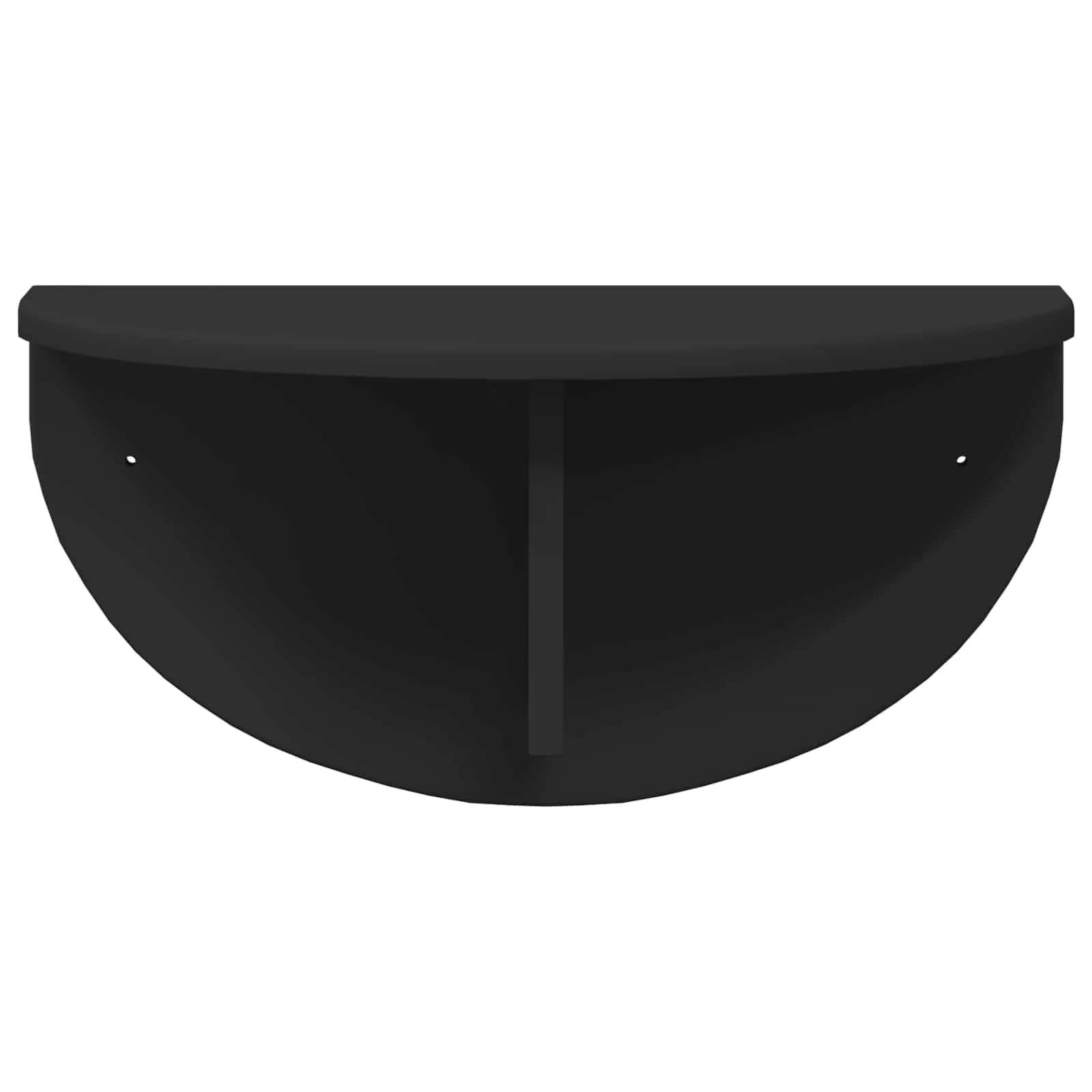 Stenska polica Montaža za steno Črna 48 x 24 x 24 cm - slika 5
