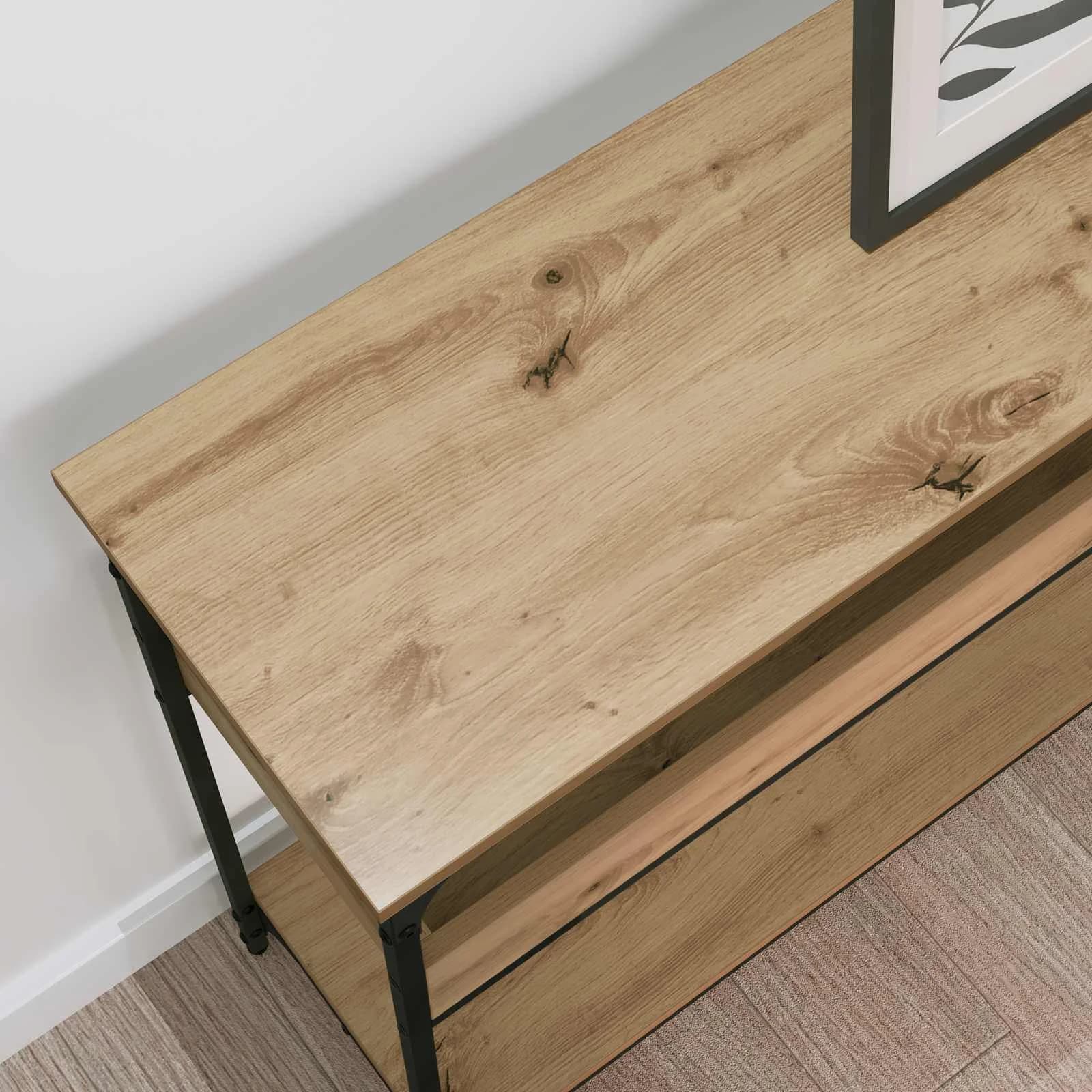 Konzolna miza artisan hrast 100 x 29 x 75 cm Inženirski les - slika 4