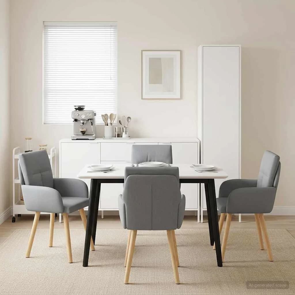 Jedilni stoli 4 kos Blago Svetlo siva 60 x 56 x 96 cm
