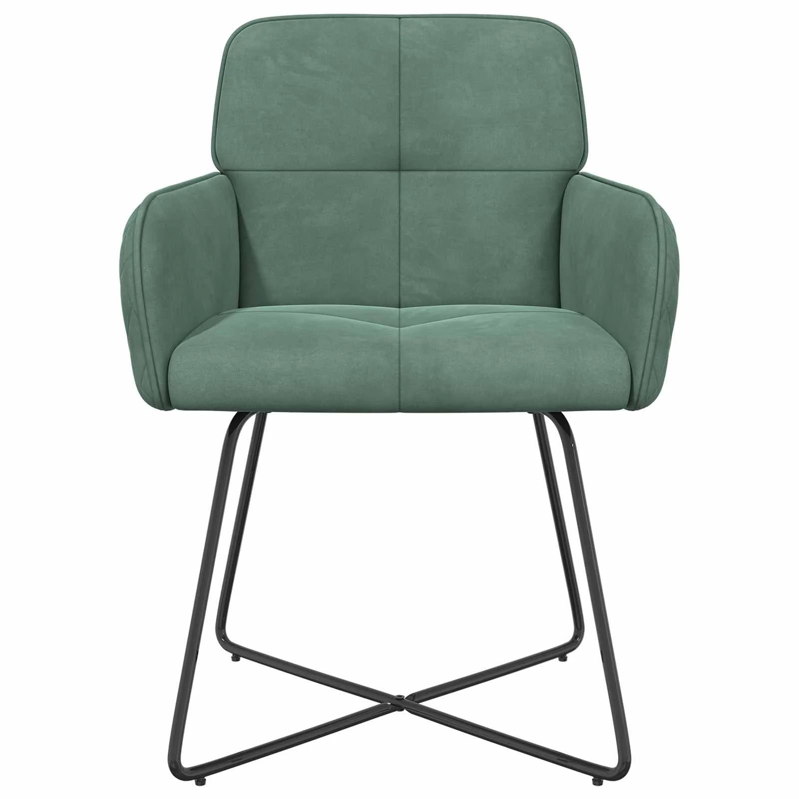 Jedilni stoli 2 kos Žamet Morsko zelena 59 x 56,5 x 86 cm - slika 3
