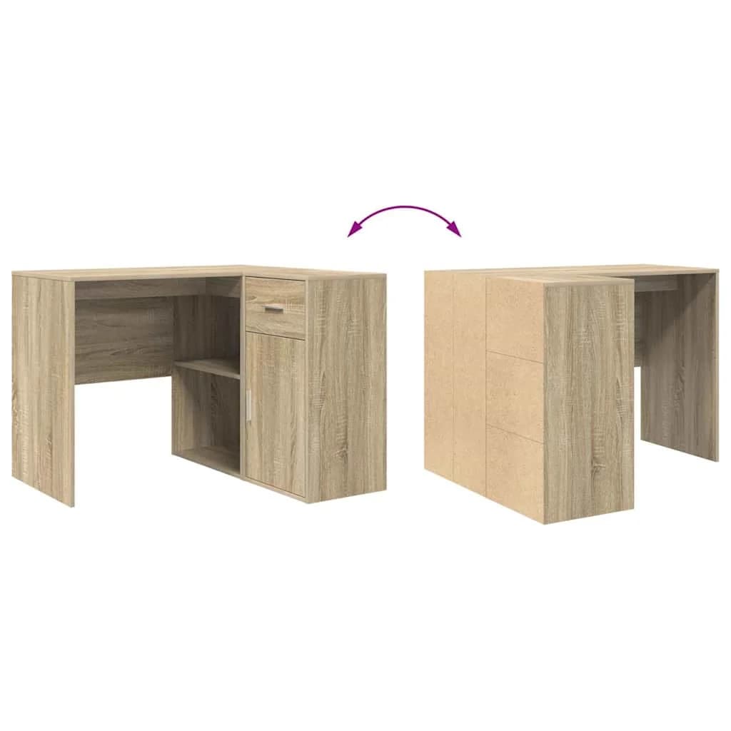Kotniška miza s predalom Sonoma hrast 102 x 88 x 75 cm - slika 11