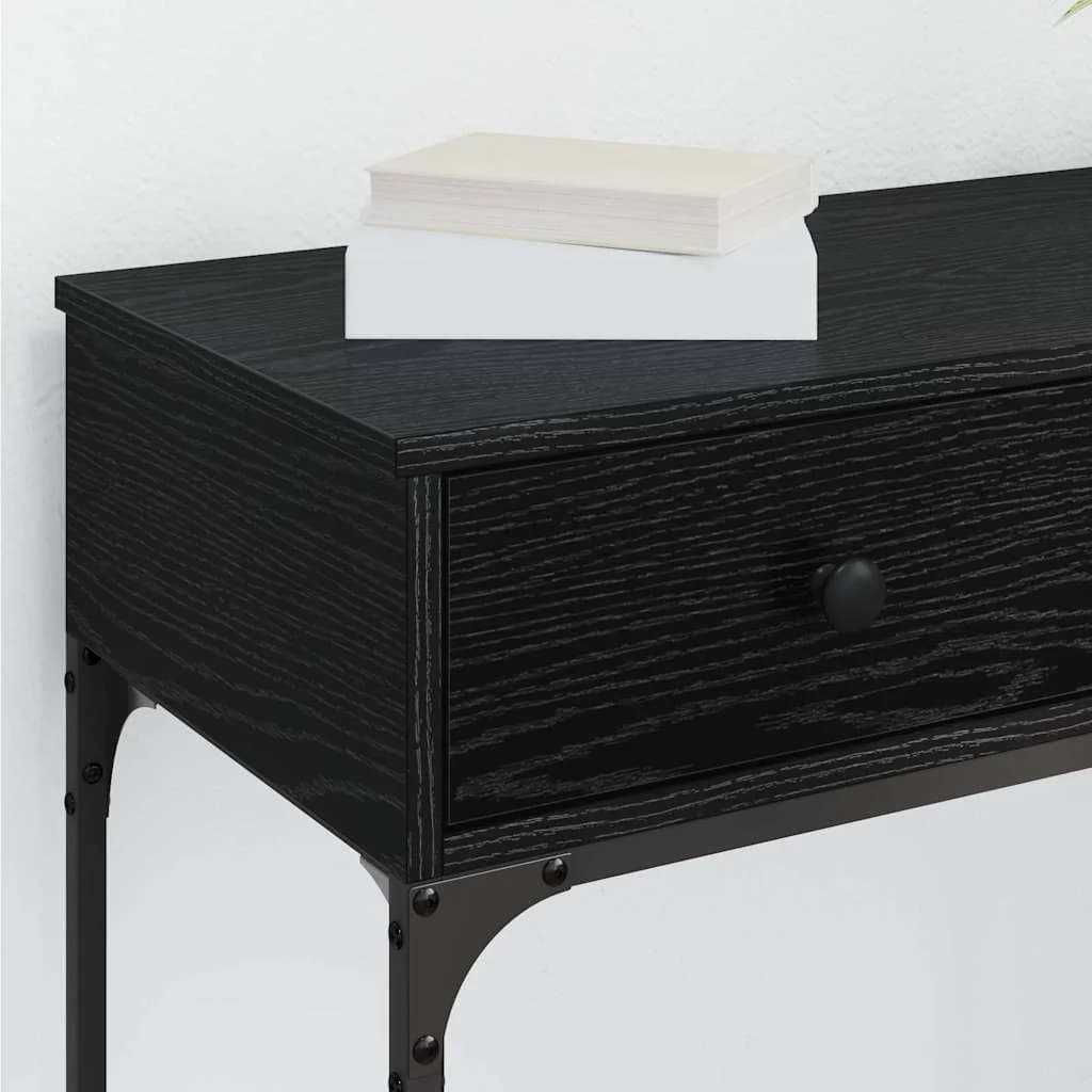 Konzolna miza Črni hrast 75 x 34,5 x 75 cm Inženirski les - slika 4