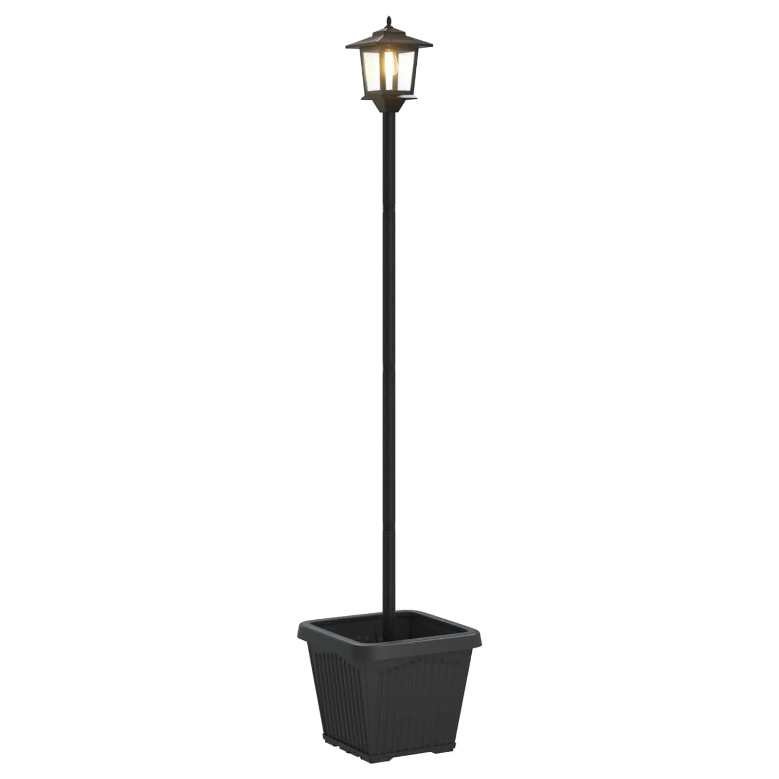 Sončna svetilka s korito with LED Bulb Črna 32 x 32 x 158 cm - slika 2