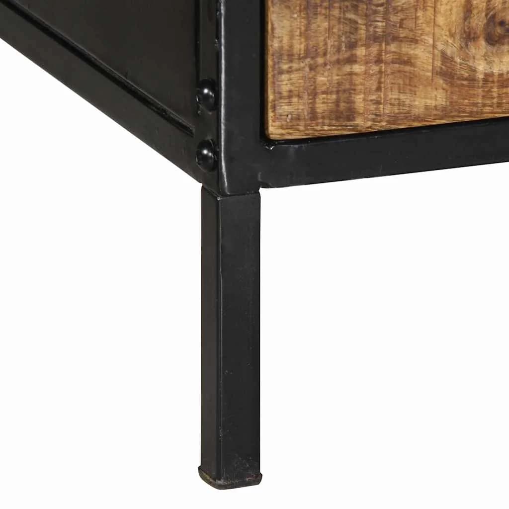 Klubska miza Rjava 90 x 50 x 40 cm Trdna mango les in kovina - slika 10
