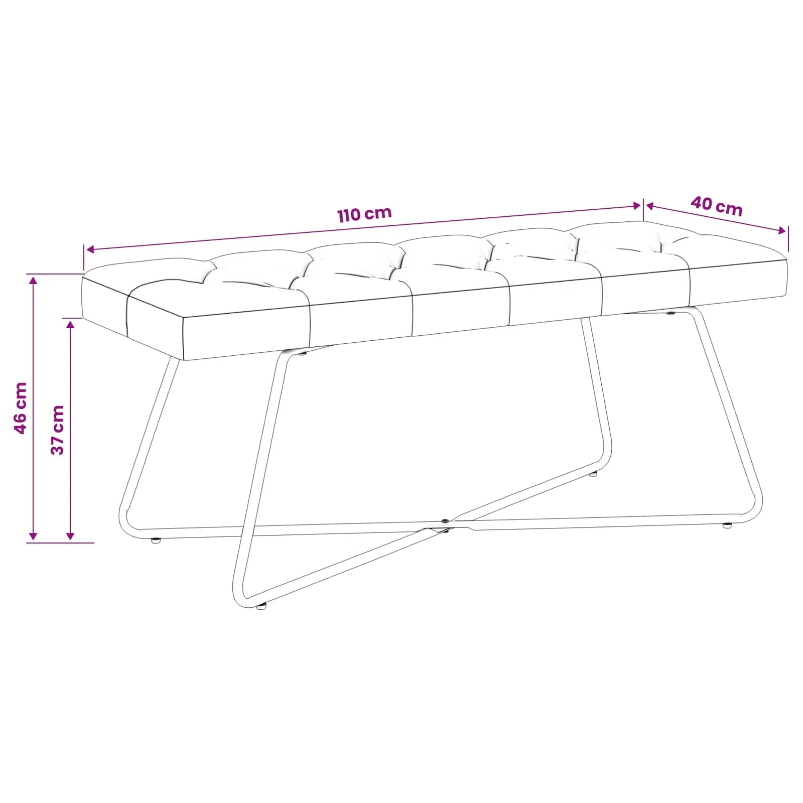 Klop s gumbnim oblazinjenjem Svetlo siva 110 x 40 x 46 cm Blago - slika 9