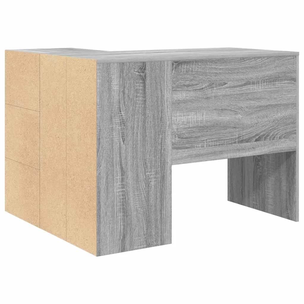 Kotniška miza s predalom Siva Sonoma 102 x 88 x 75 cm - slika 9