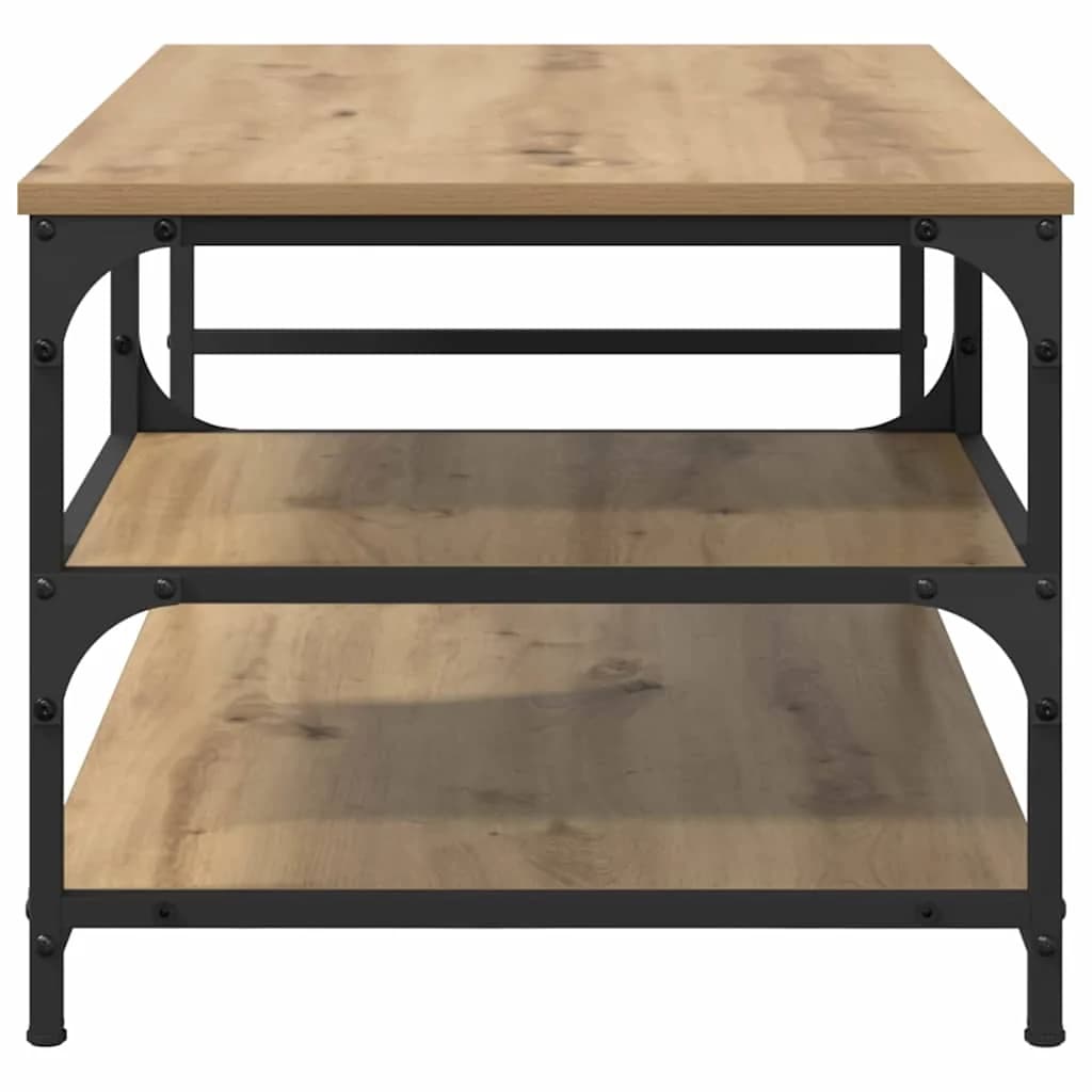 Klubska miza Umetni hrast 90 x 49 x 40 cm Inženirski les - slika 6