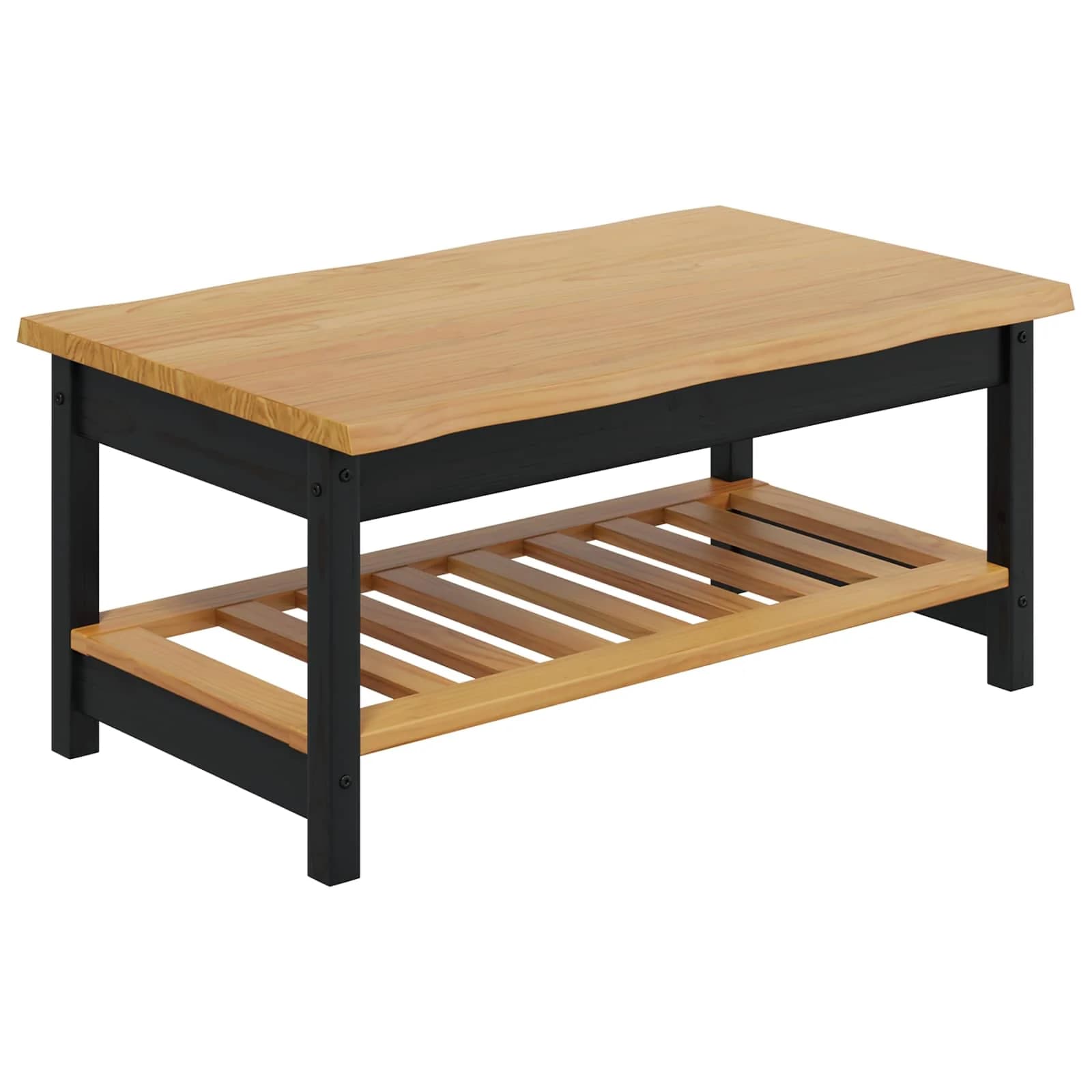 Klubska miza EKAI Črna 100 x 60 x 45,5 cm Trdna borovina - slika 2