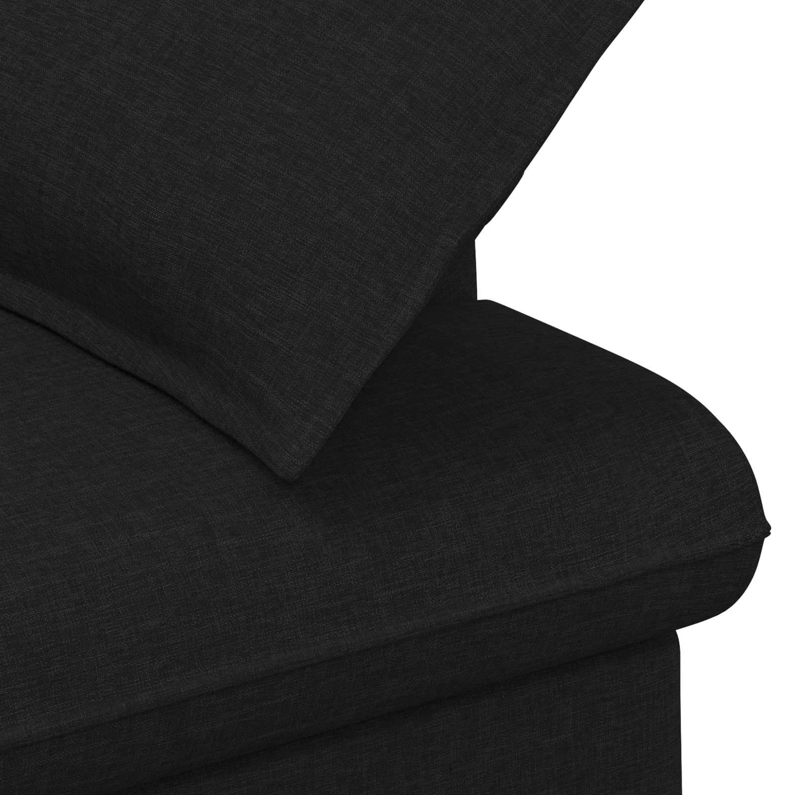Dvojnica s gumbi Črna 111 x 68 x 80 cm Blago - slika 6
