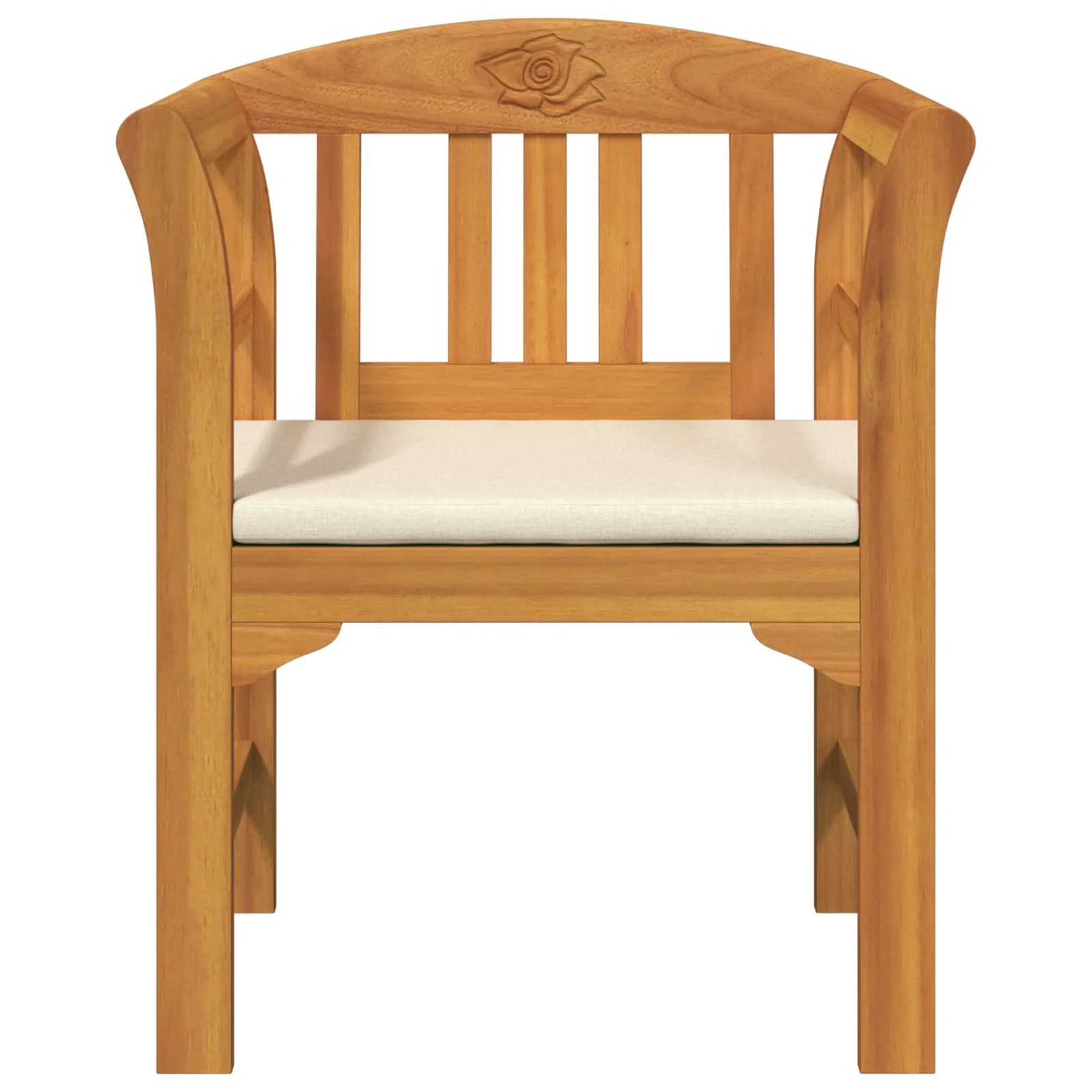 Klop s rozami Naravna 68,5 x 46 x 82,5 cm Masiven les akacije - slika 4