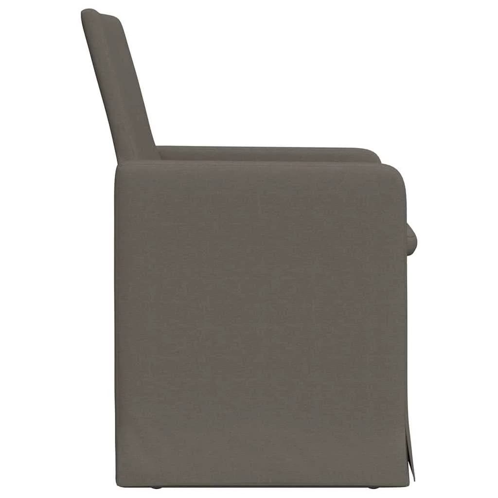 Jedilni stoli 2 kos Laneno platno Svetlo siva 57 x 67 x 95 cm - slika 5
