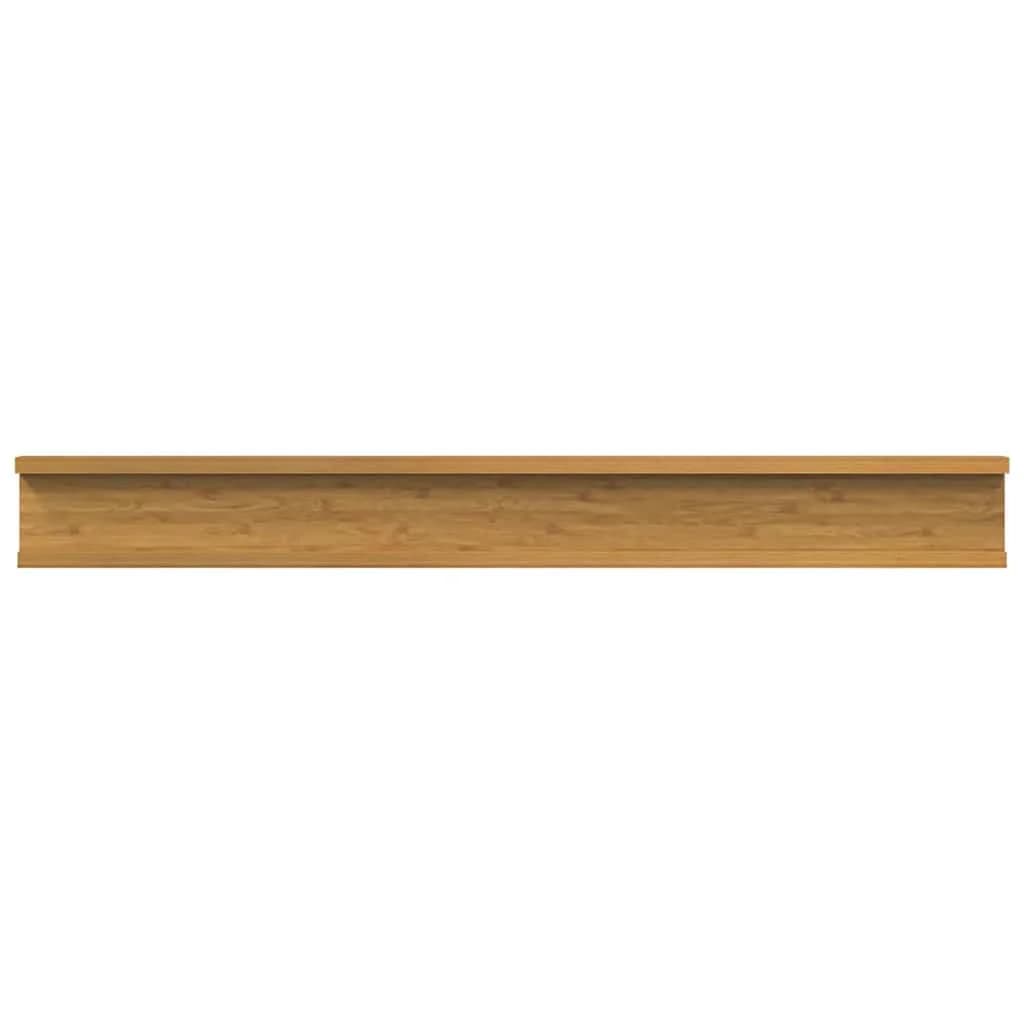 Stenska polica Montaža za steno 4 kos Bež 80 x 9 x 3 cm - slika 10