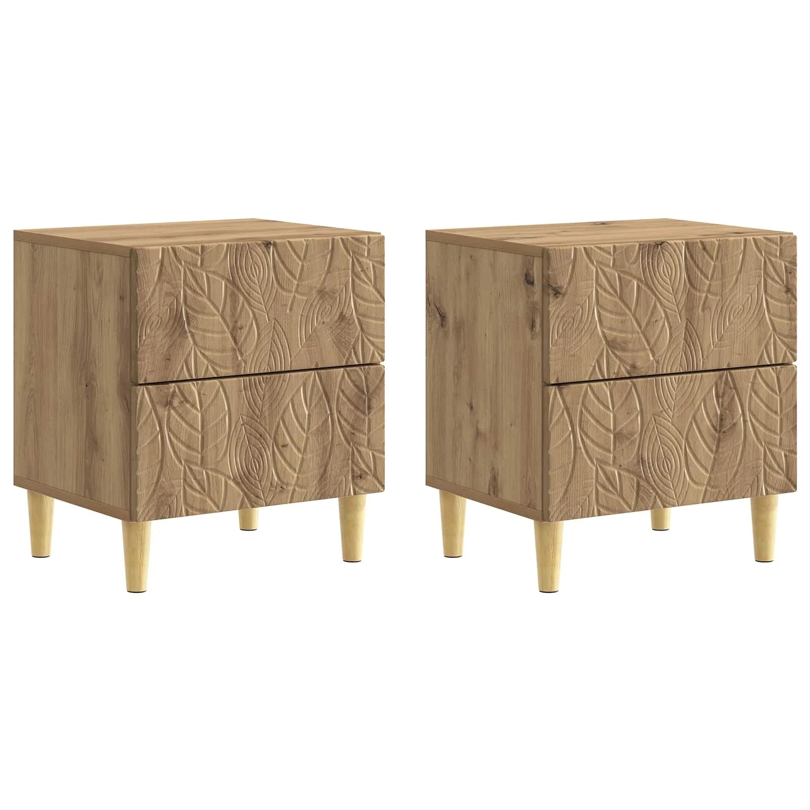 Nočna omarica 2 kos Artisan hrast 43 x 34,5 x 48 cm - slika 2