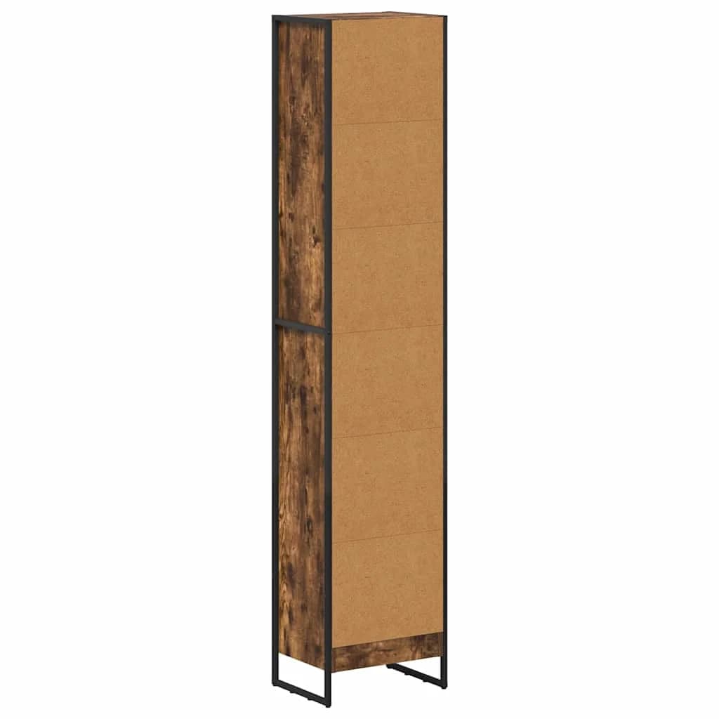 Knjigovni omar 40 x 30 x 189,5 cm Inženirski les Dimni hrast - slika 7