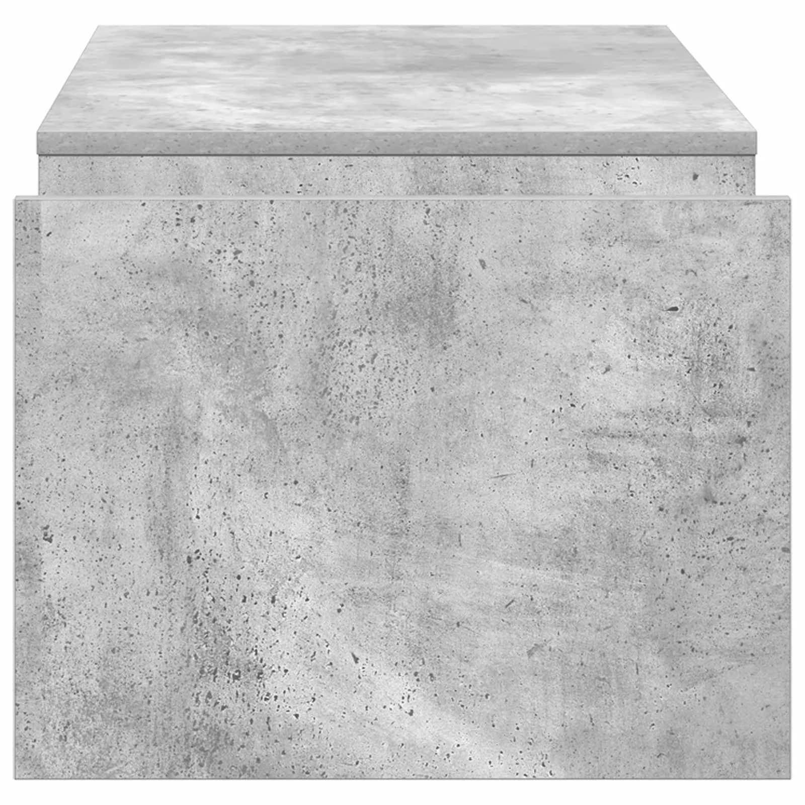 Klubska miza Betonsko siva 90 x 45 x 35 cm Inženirski les - slika 6