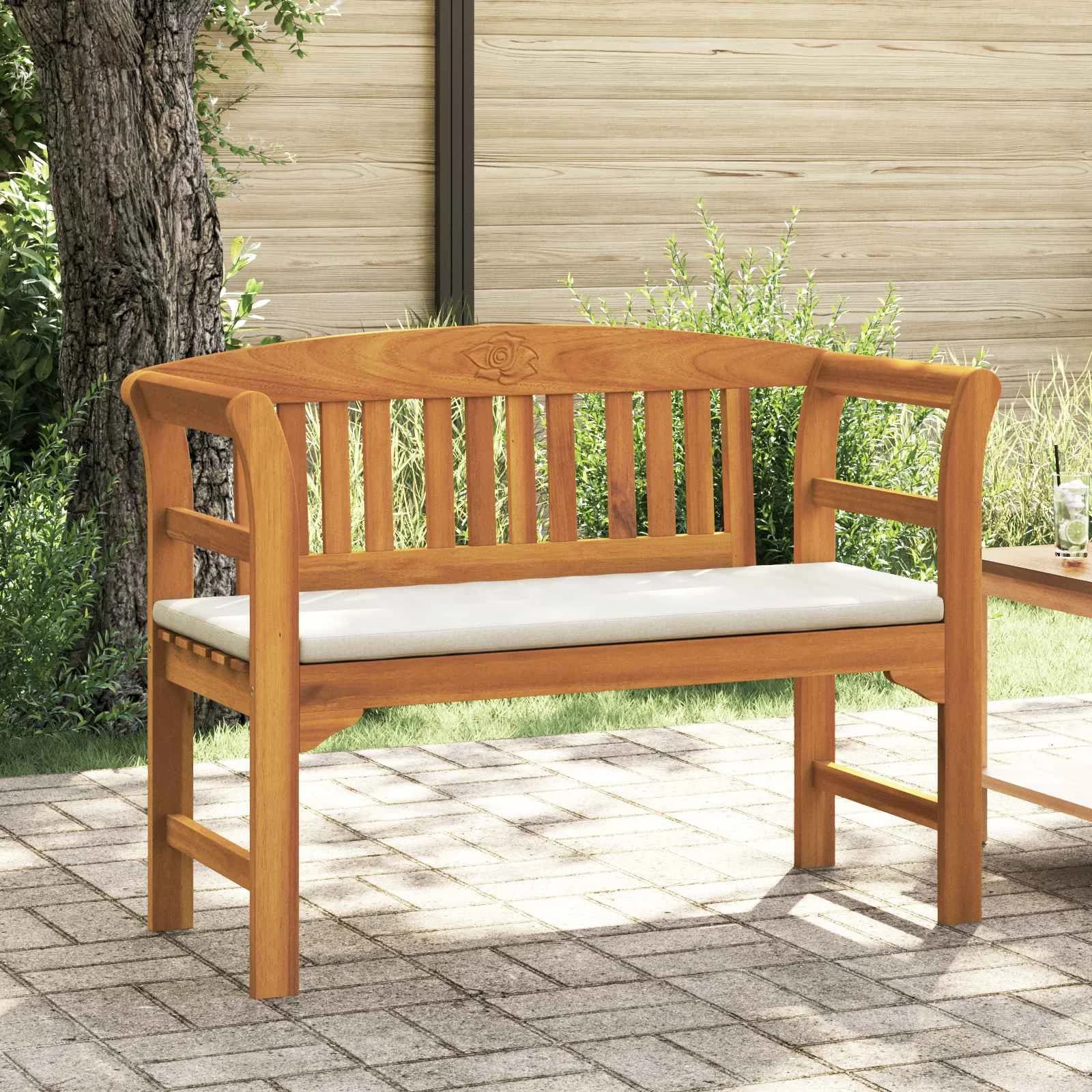 Klop s rozami z blazino Kremna bela 114 x 46 x 82,5 cm